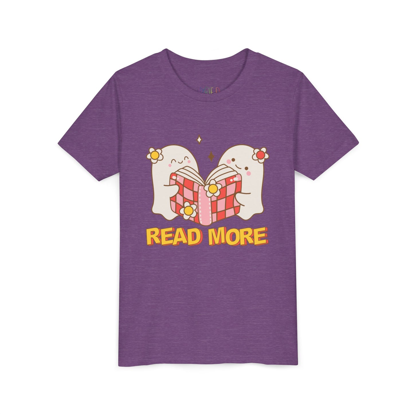 Youth Boo Ghosts “Read More” T-Shirt – Fun Halloween Reading Shirt for Kids