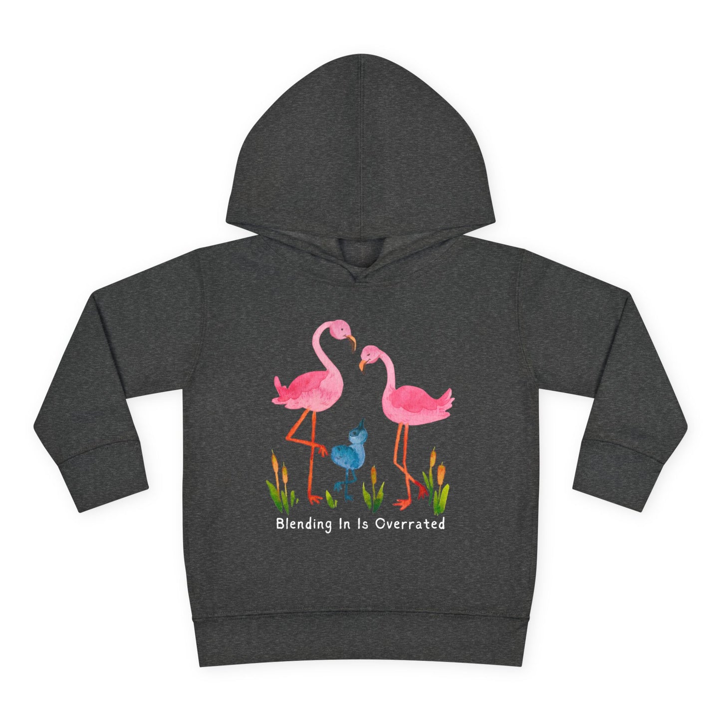 Toddler Blending In Is Overrated Hoodie – Unique Flamingo Family Design