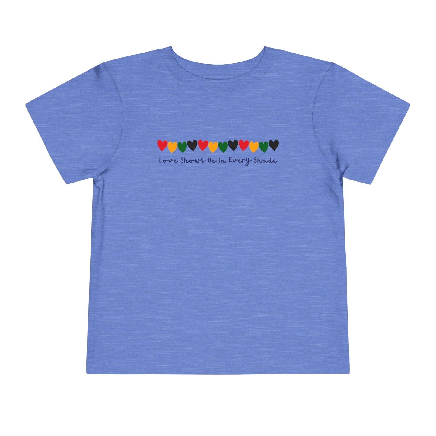 Toddler Love in Every Shade Tee – Inclusive Heart Shirt for Little Ones