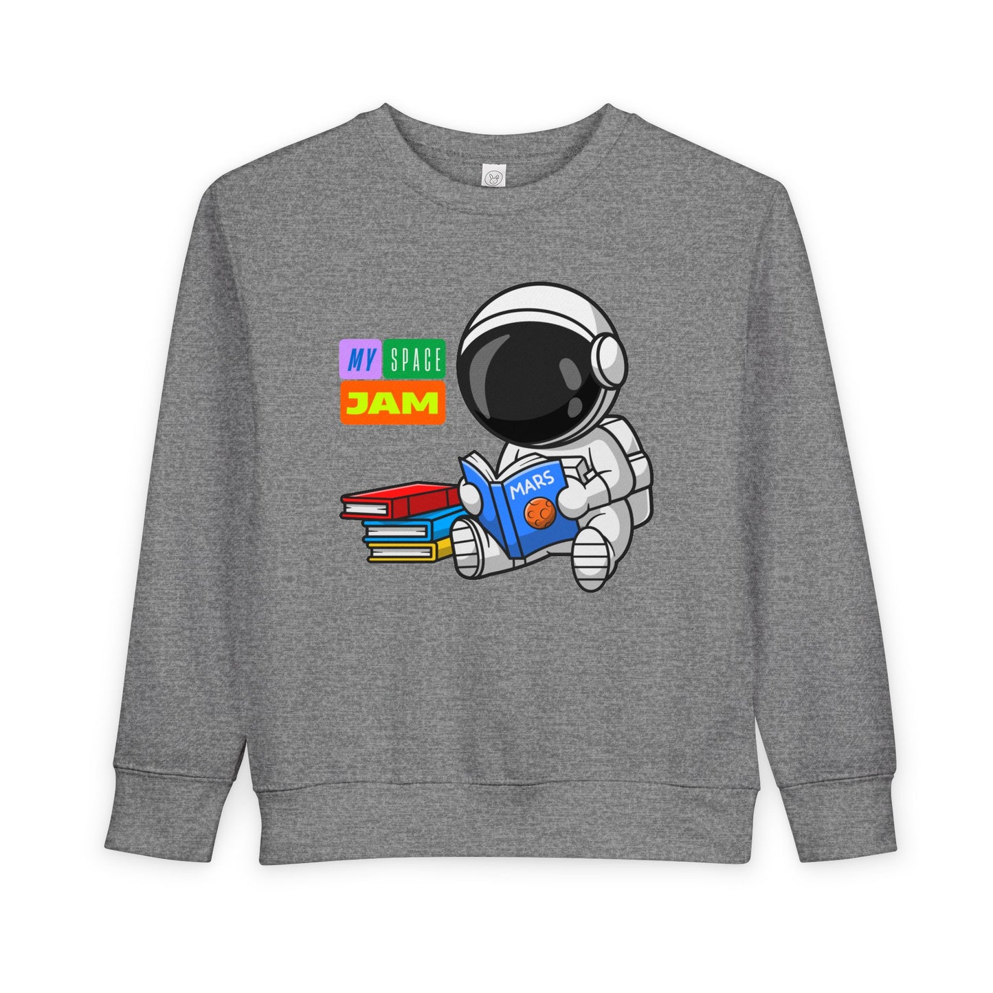Toddler Space Jam Reader Sweatshirt – Astronaut Book Lover Crewneck