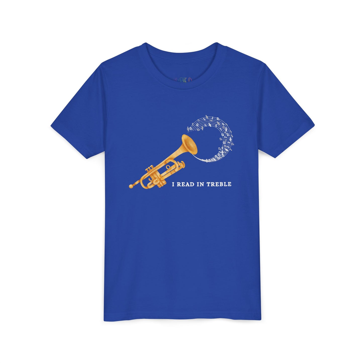 Youth I Read in Treble Tee โ Musical Pun Shirt for Bookish Band Kids