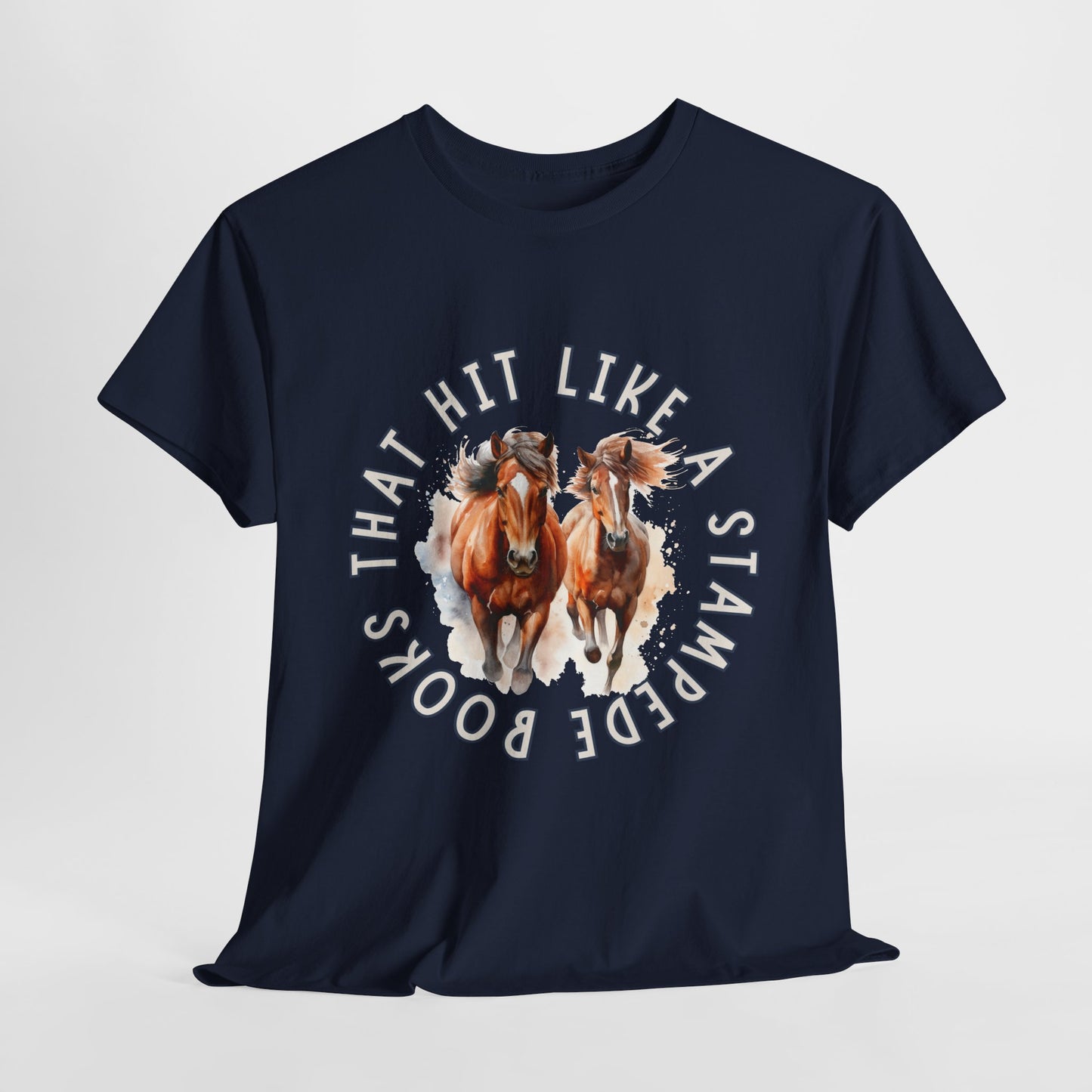 Teen/Adult Unisex Tee β Books That Hit Like a Stampede