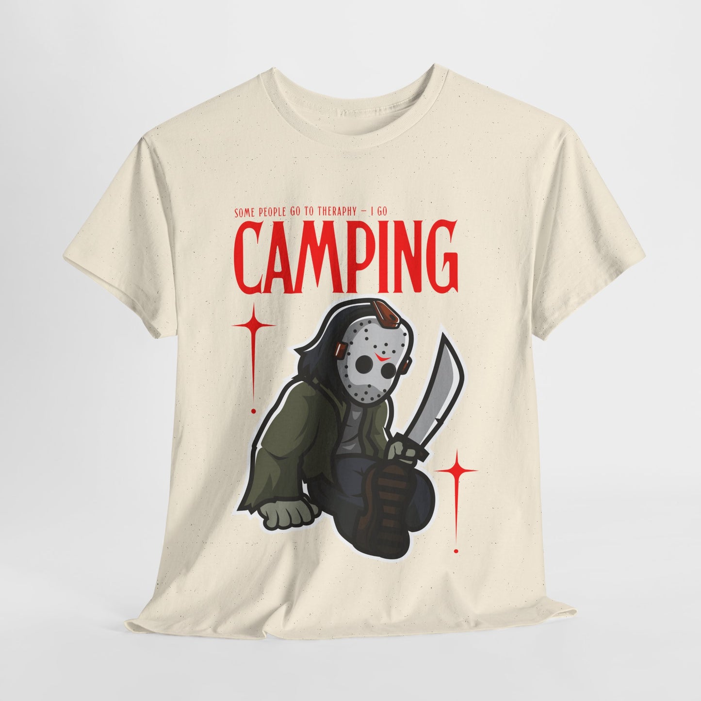 Teen/Adult Unisex Camping Horror T-Shirt β Slasher Parody Graphic Tee