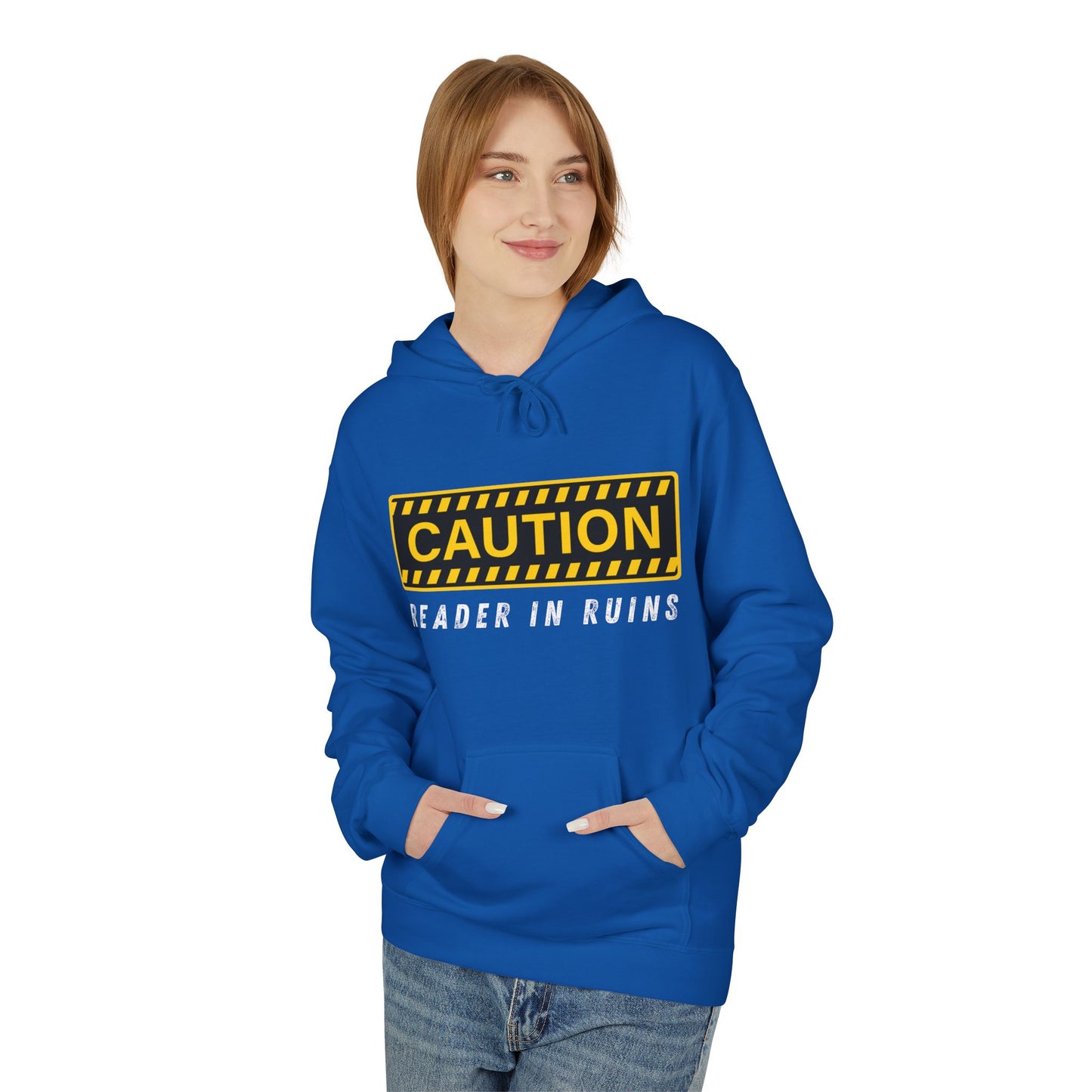 Teen/Adult Unisex Reader in Ruins Hoodie – Funny Emotional Book Lover Design