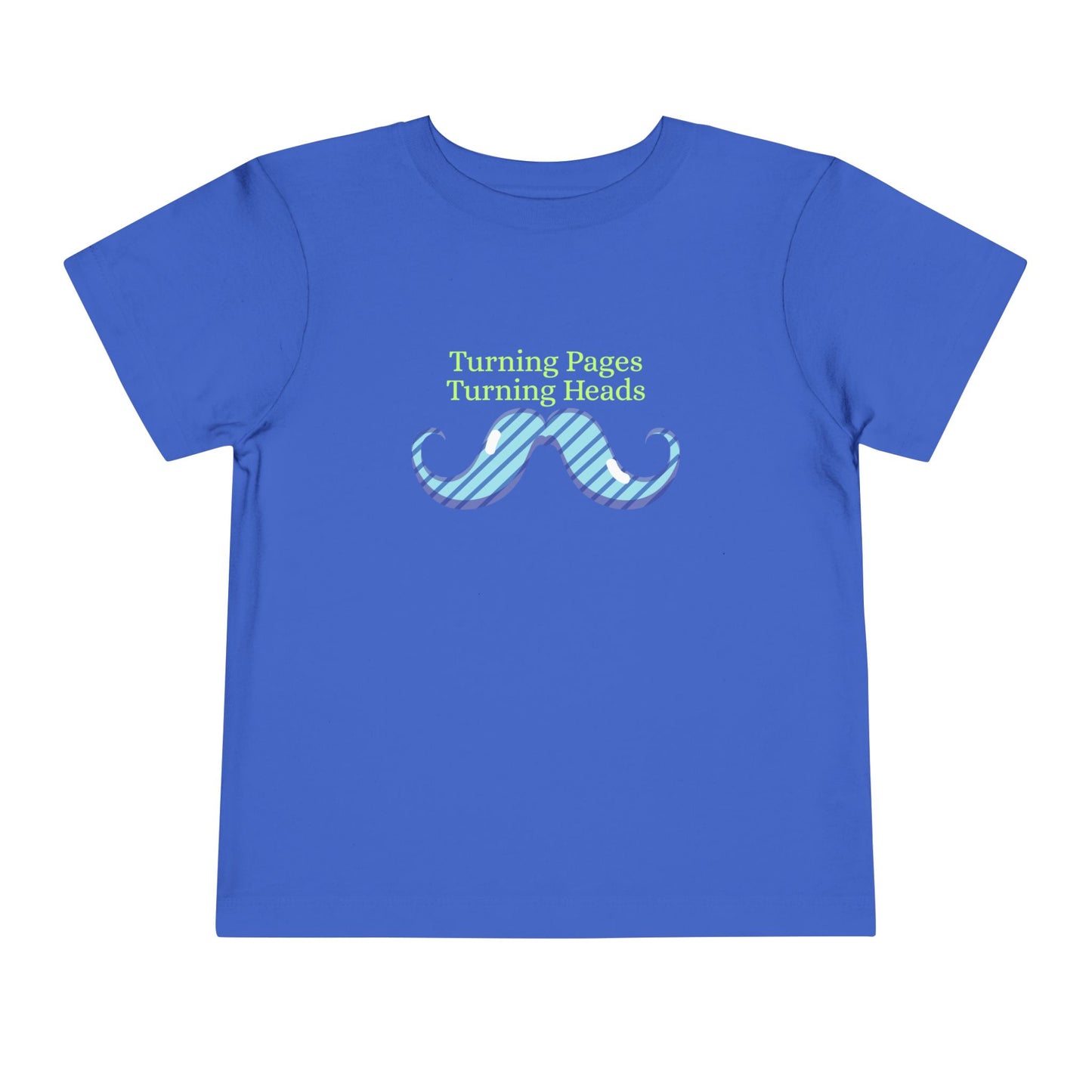 Toddler Turning Pages Tee β Funny Mustache Shirt for Bookish Kids