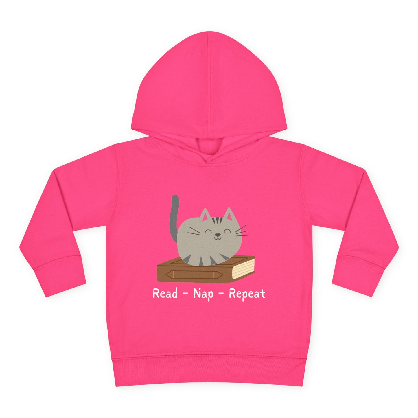 Toddler Read Nap Repeat Hoodie β Cozy Cat Reader Design