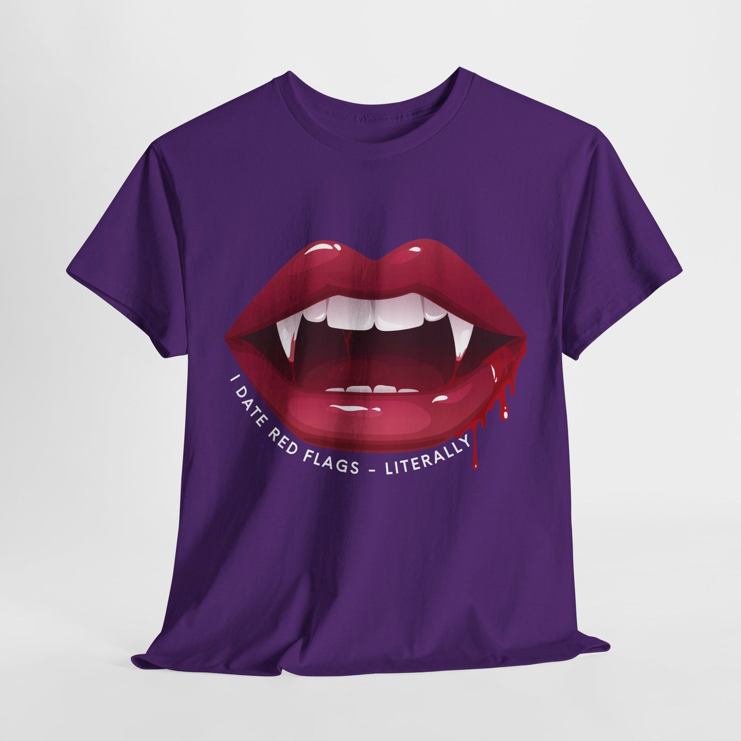 Teen/Adult Unisex “I Date Red Flags – Literally” T-Shirt – Fangirl Gift for Paranormal Romance Readers