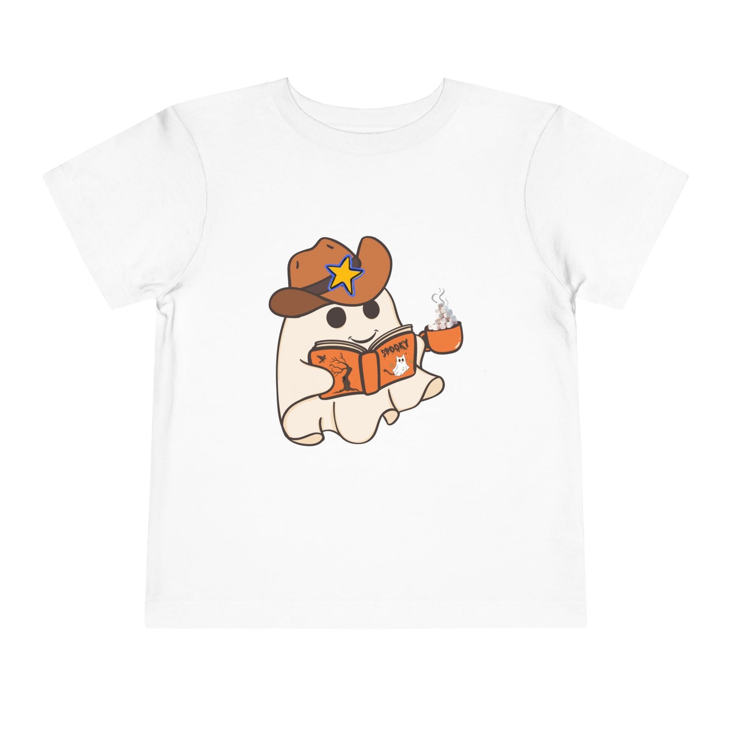 Toddler Cowboy Ghost Reading Tee – Spooky Cute Storytime Shirt