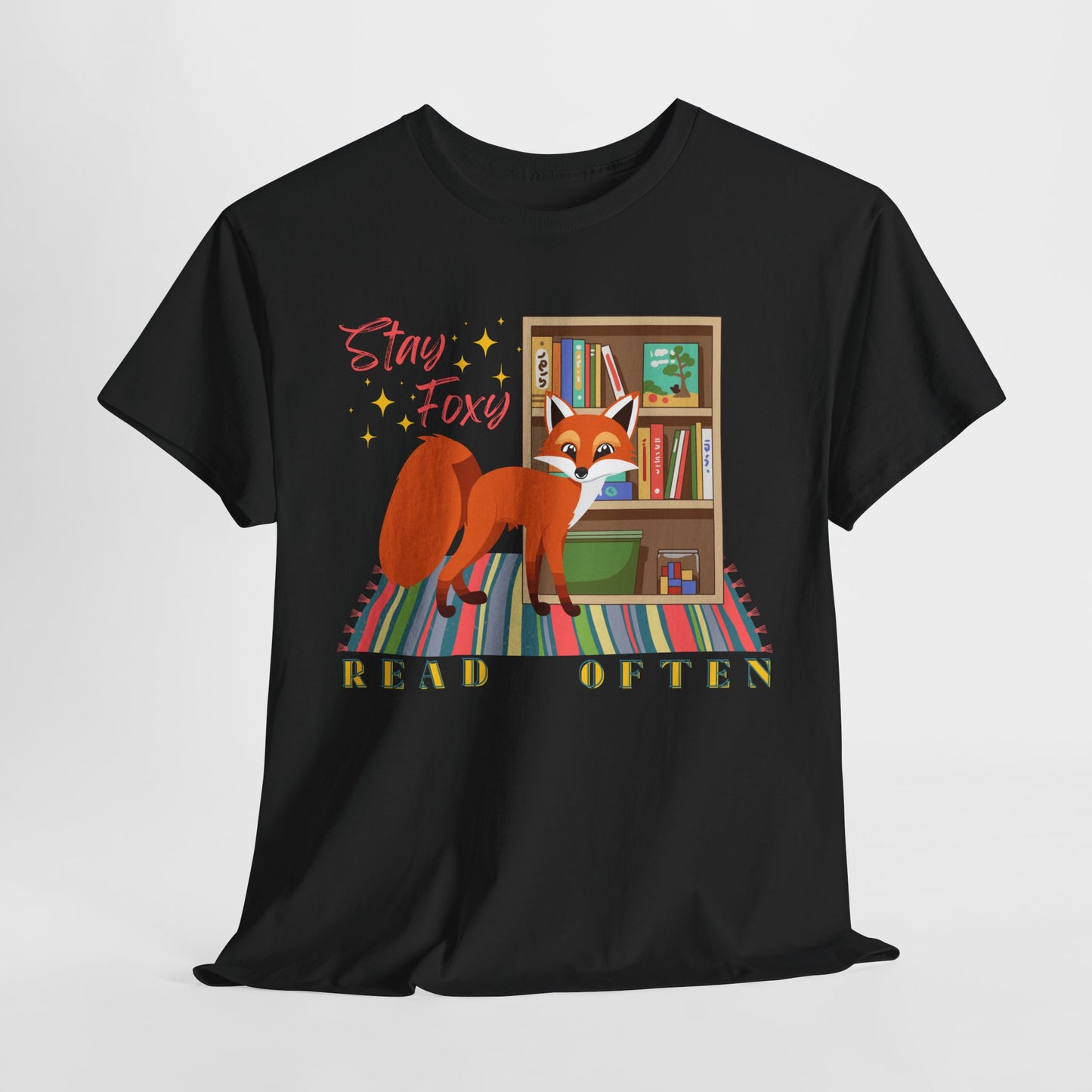 Teen/Adult Unisex “Stay Foxy, Read Often” Fox Tee