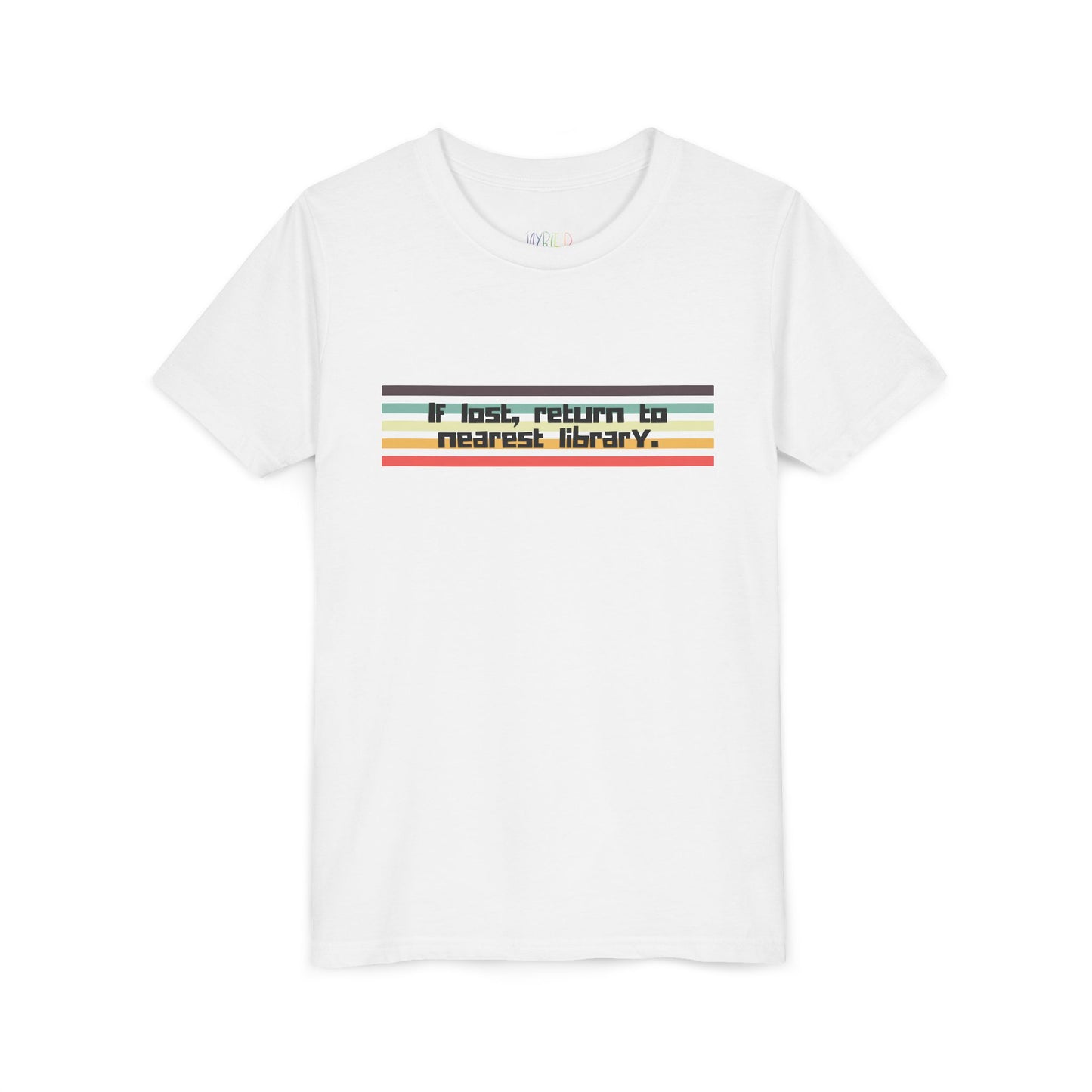 Youth If Lost, Return to Nearest Library Tee – A Playful Nod to Bookish Kids