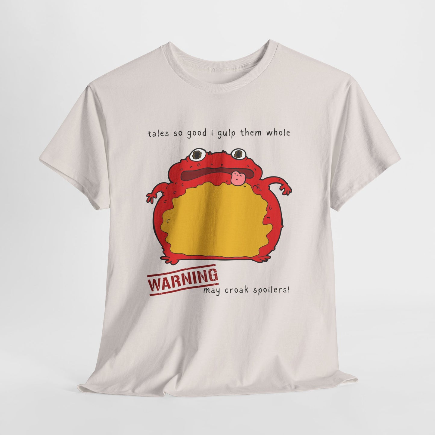 Teen/Adult Unisex Spoiler Croaker Tee – Devour Books, Dish Endings
