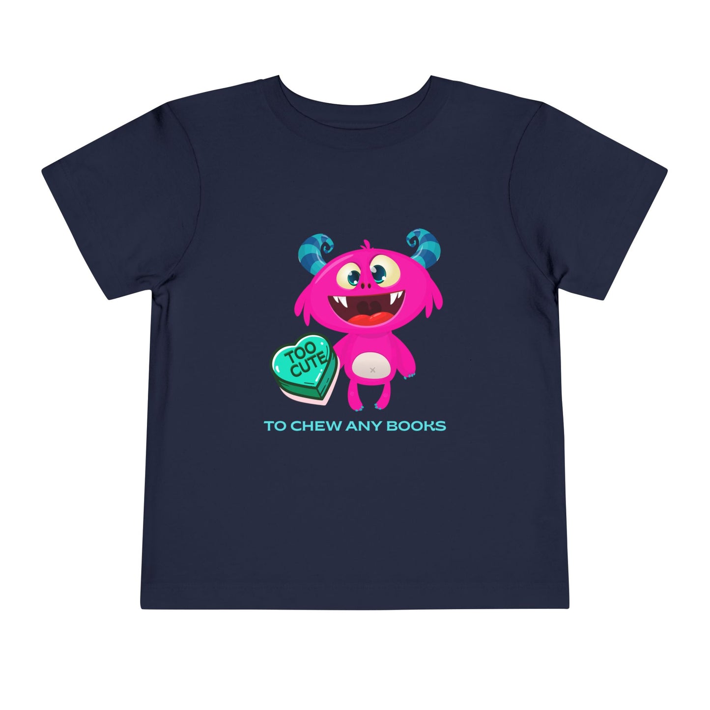 Toddler Too Cute to Chew Books Tee