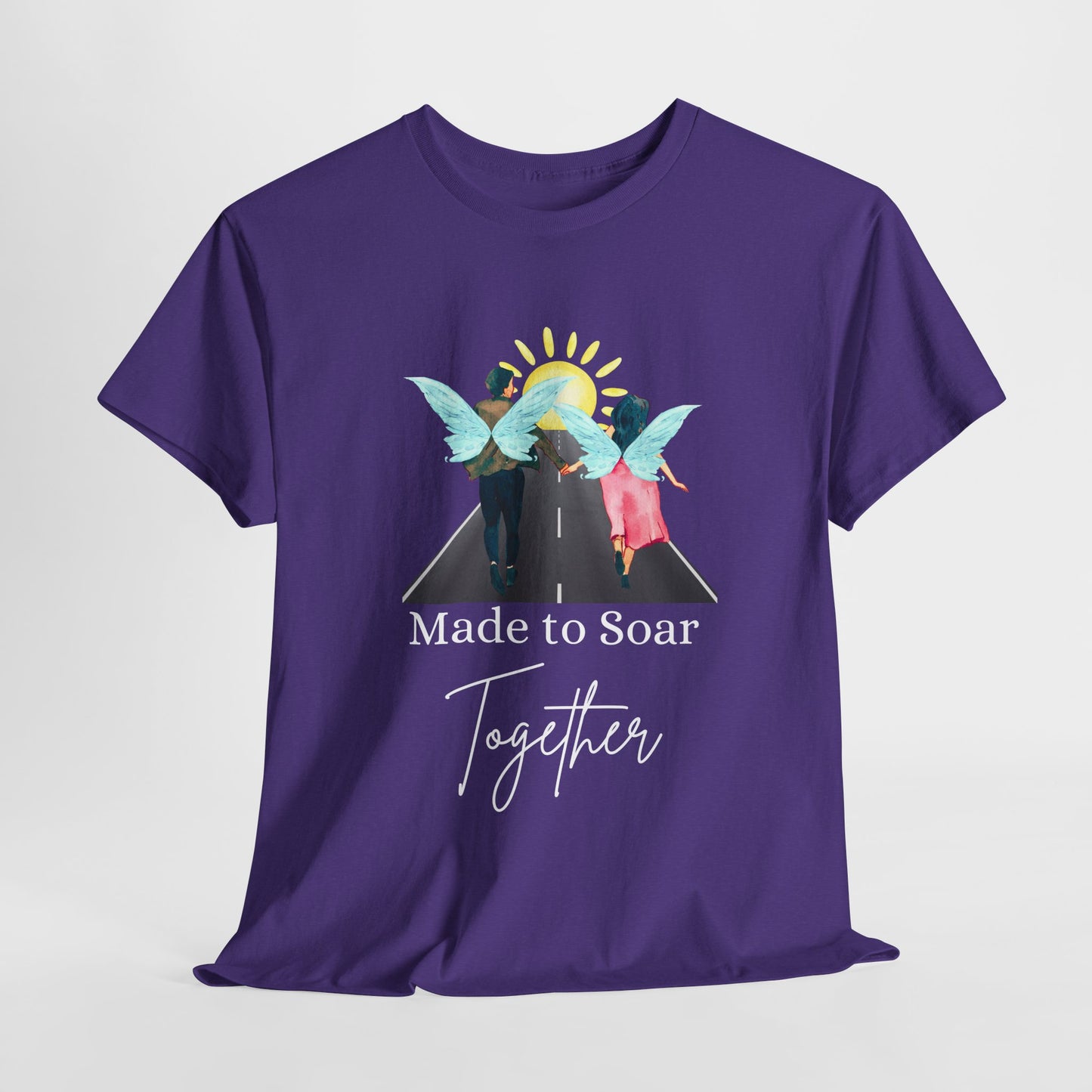 Teen/Adult Unisex Made to Soar Together Tee – Romantic Gift for Couples, Fairytale Wedding & Honeymoon Shirt