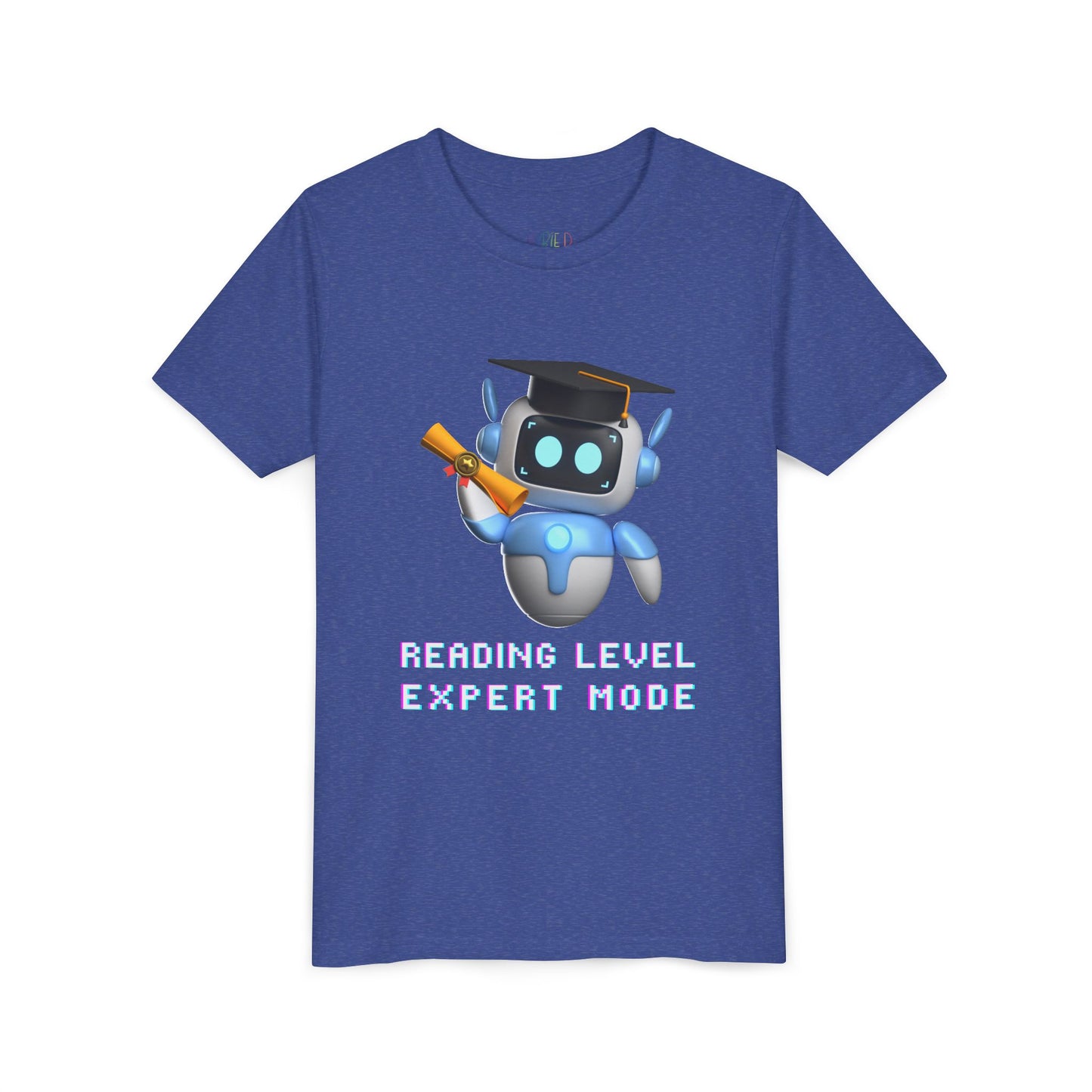 Youth Reading Level: Expert Mode Tee – Robot Graduation Shirt for Young Book Pros, For readers who’ve leveled up—and aren’t afraid to show it!