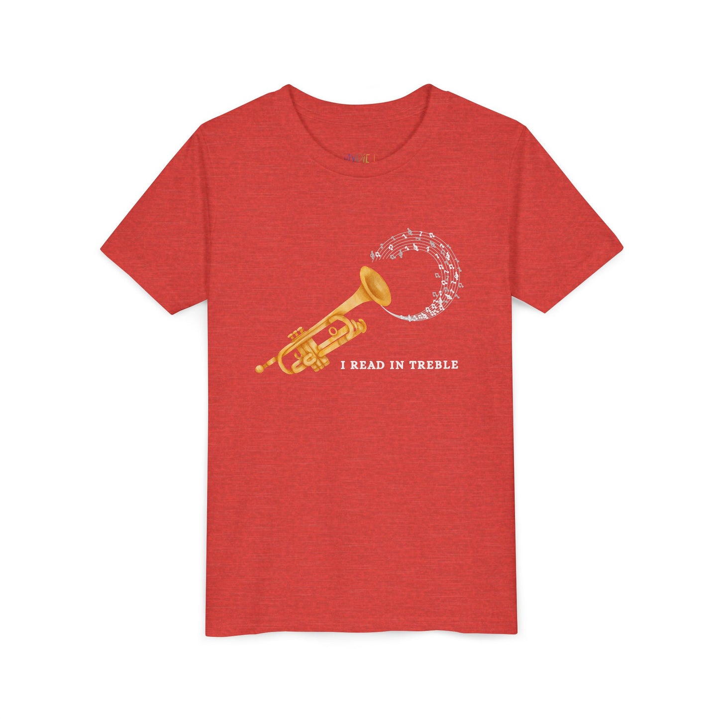 Youth I Read in Treble Tee โ Musical Pun Shirt for Bookish Band Kids