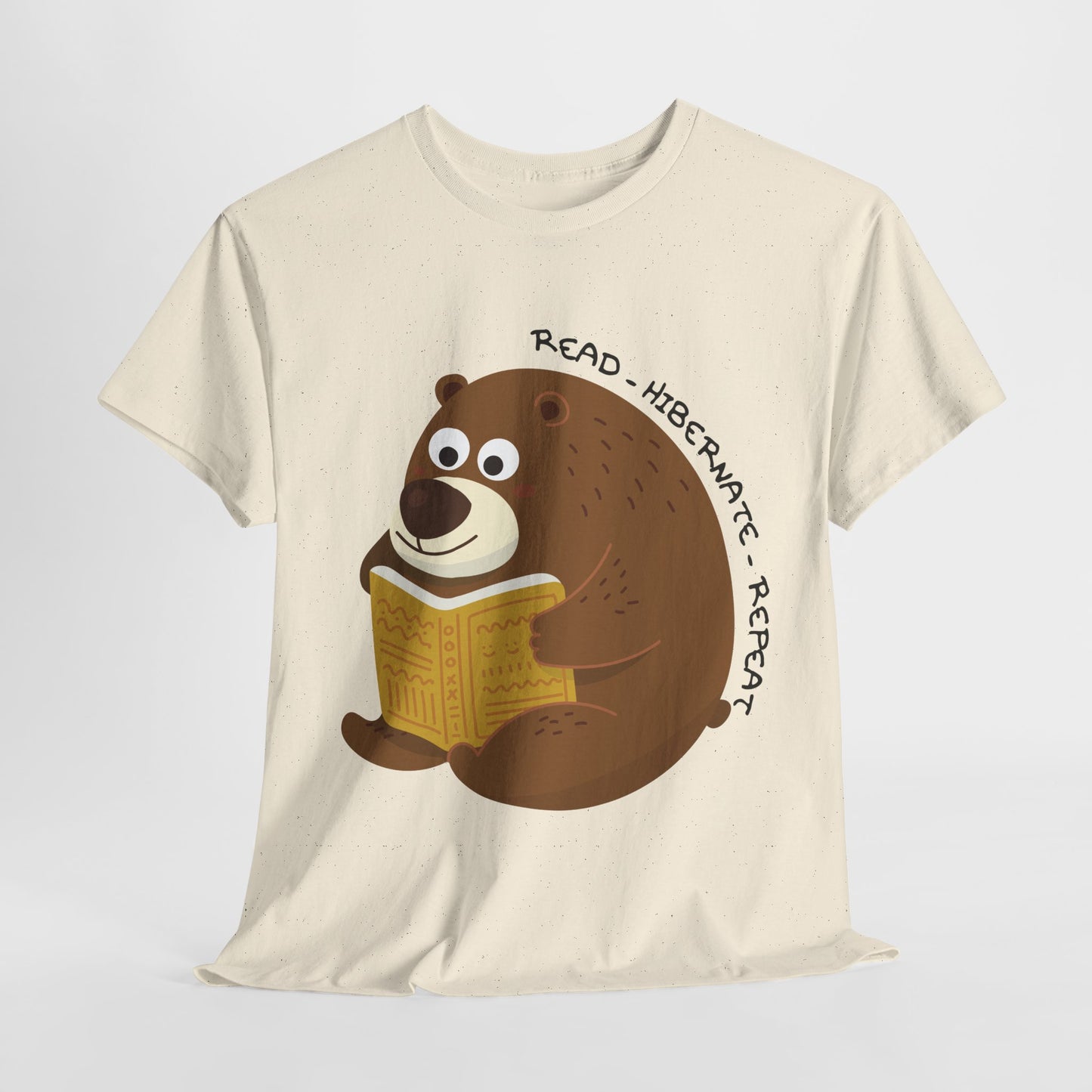 Teen/Adult Unisex Read Hibernate Repeat Tee β Cozy Book Shirt for Introverts & Bookworms