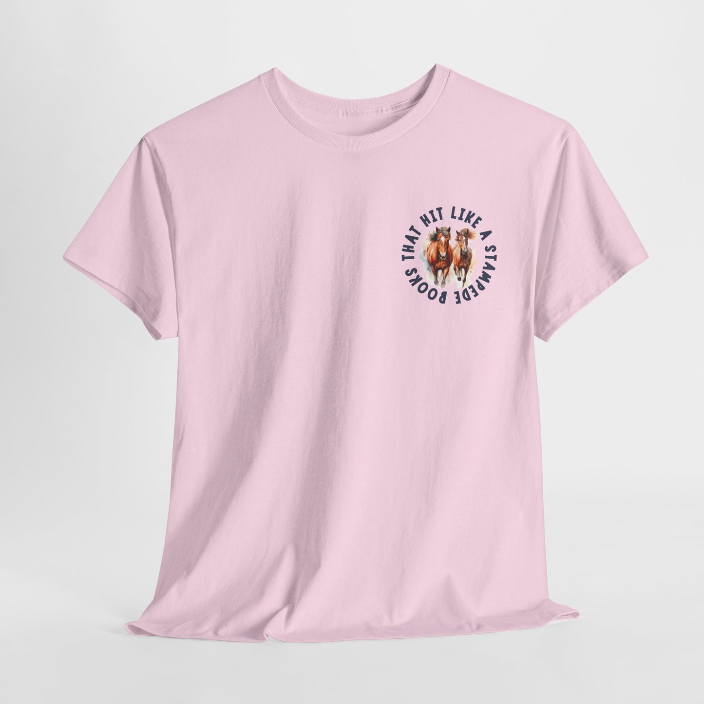 Teen/Adult Unisex Tee – Books That Hit Like a Stampede (Little Edition)
