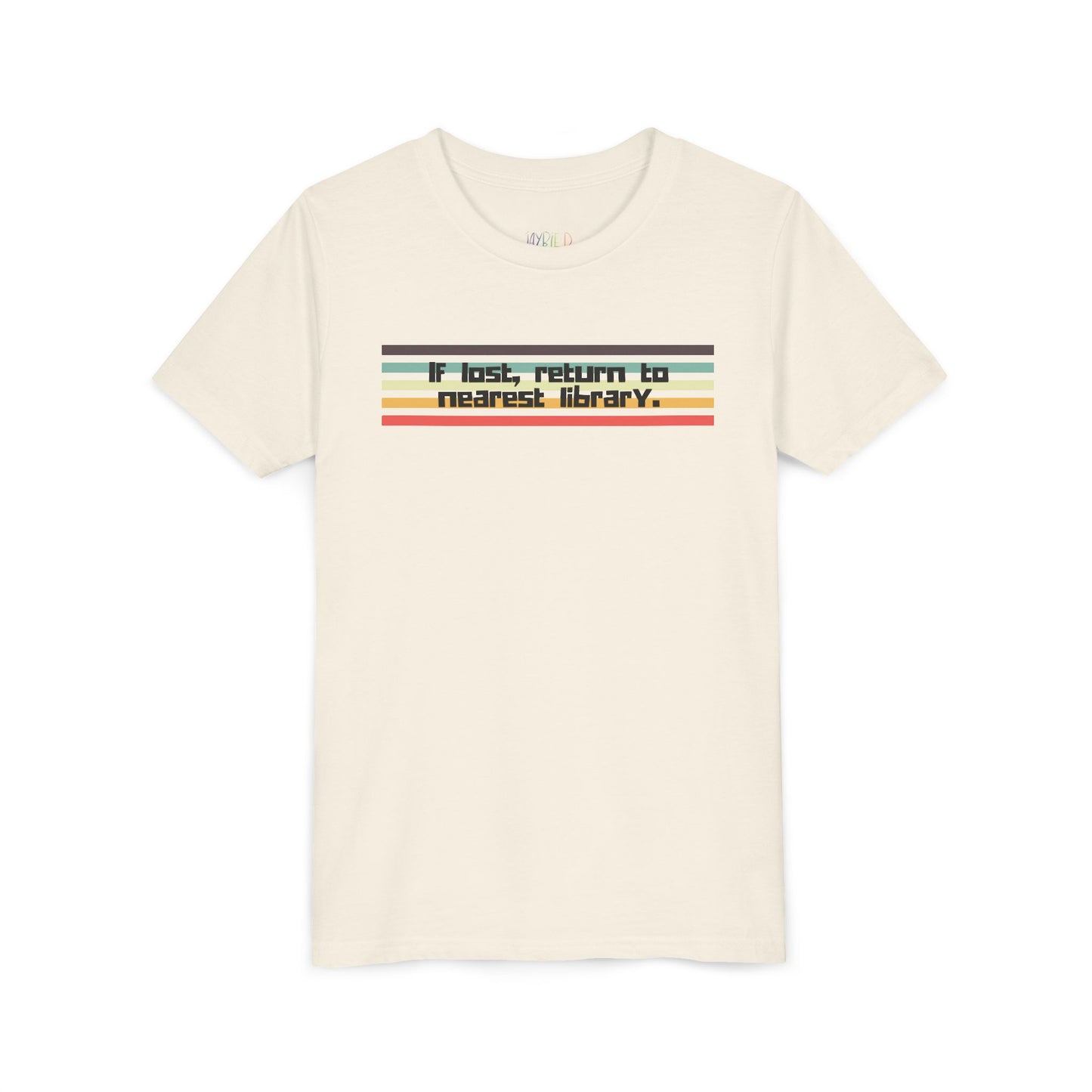 Youth If Lost, Return to Nearest Library Tee – A Playful Nod to Bookish Kids