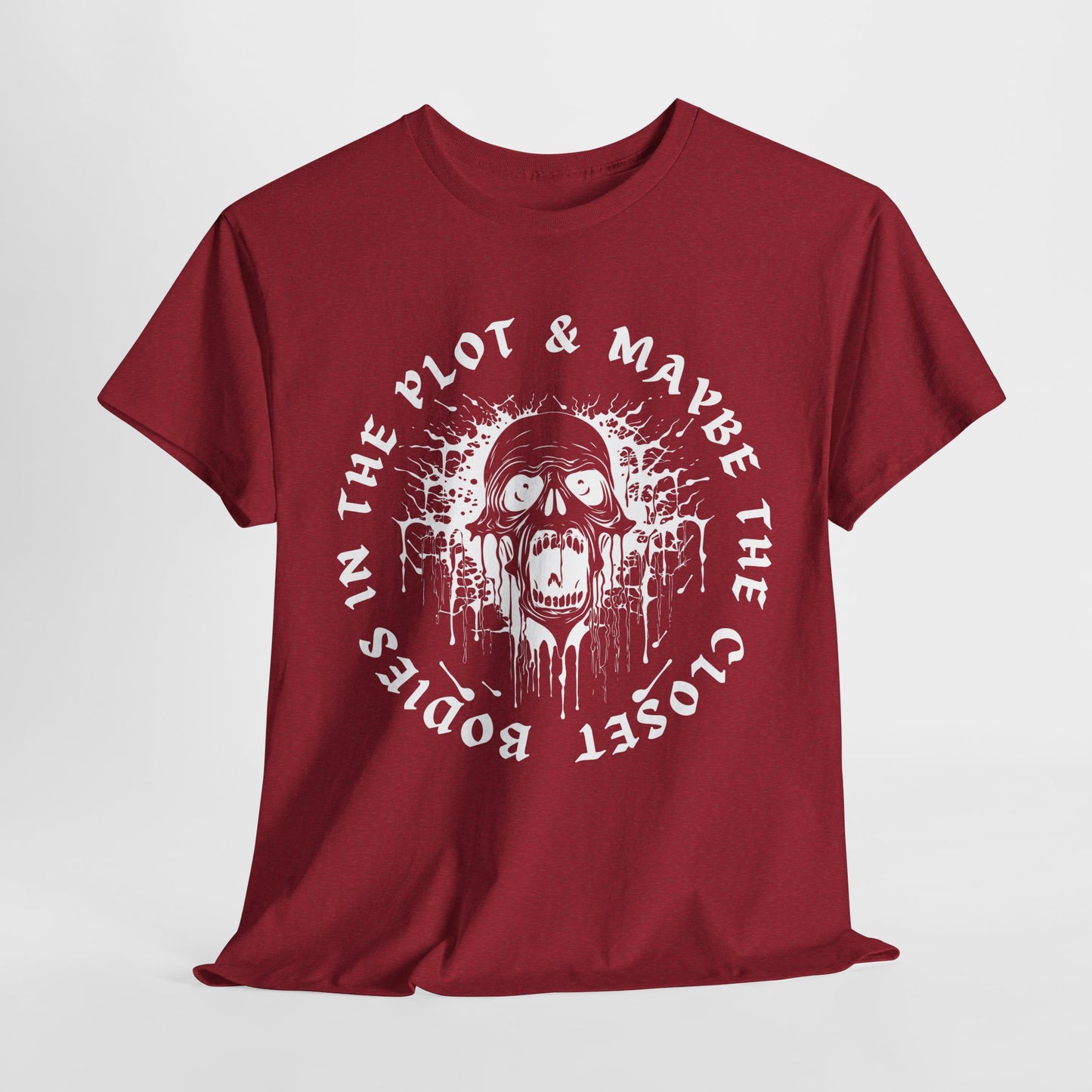 Teen/Adult Unisex Closet Bodies & Plot Twists T-Shirt β Horror Graphic Tee