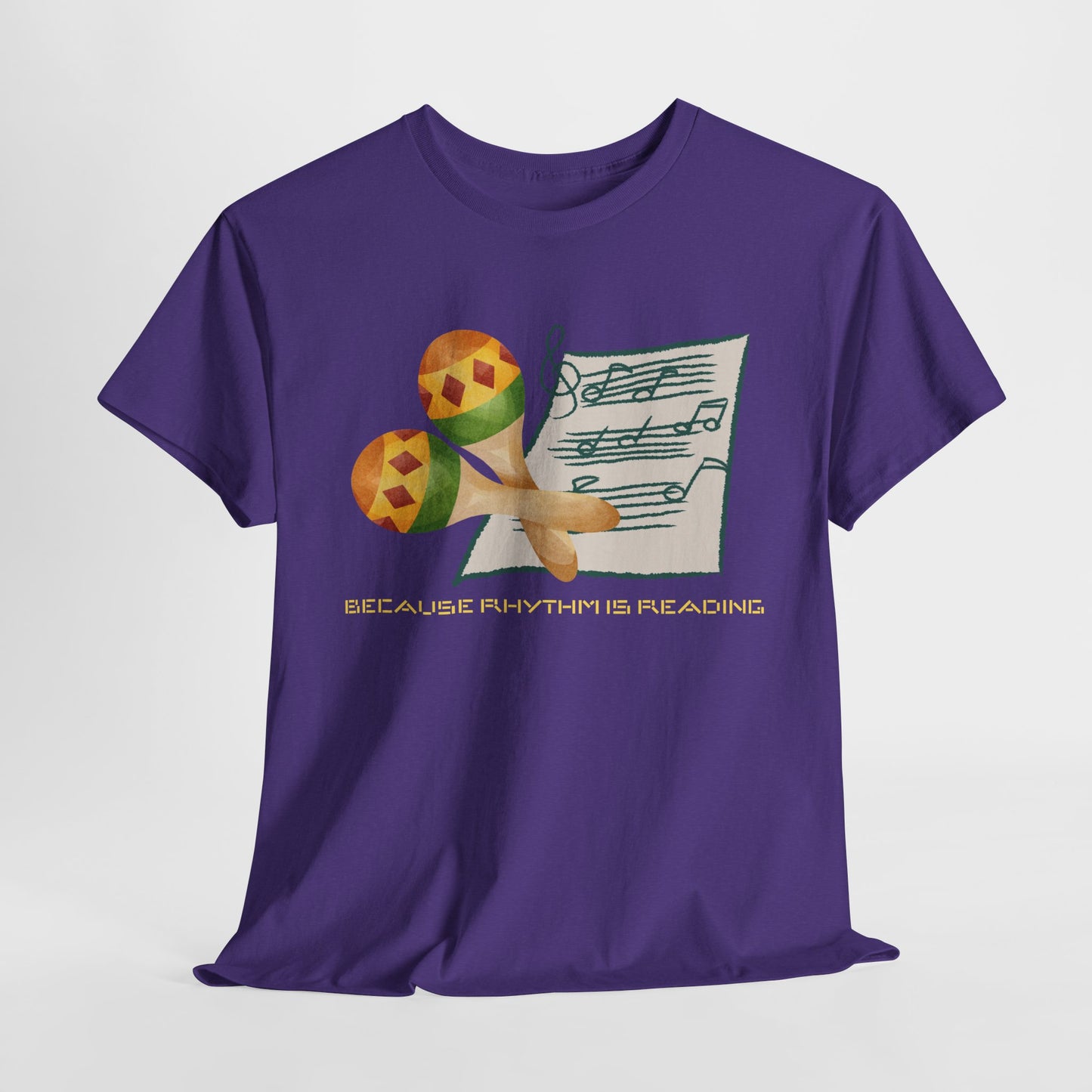 Teen/Adult Unisex Because Rhythm Is Reading Tee