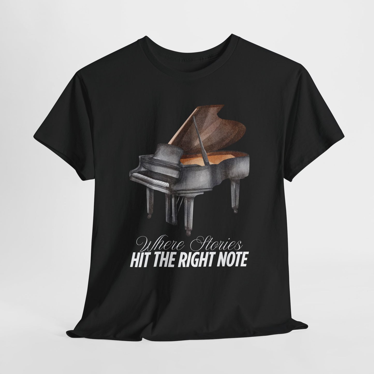 Teen/Adult Unisex Hit the Right Note Tee – For Readers and Musicians Who Feel Every Word