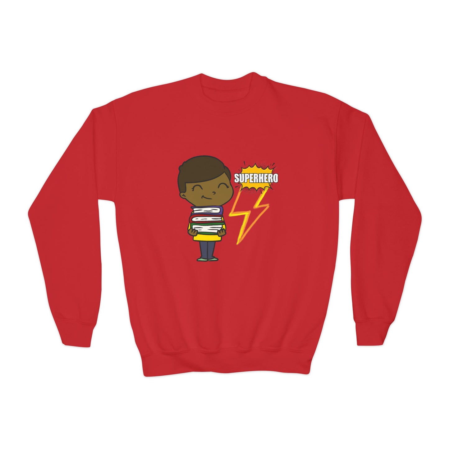 Youth Book Superhero Sweatshirt – Powered by Reading!