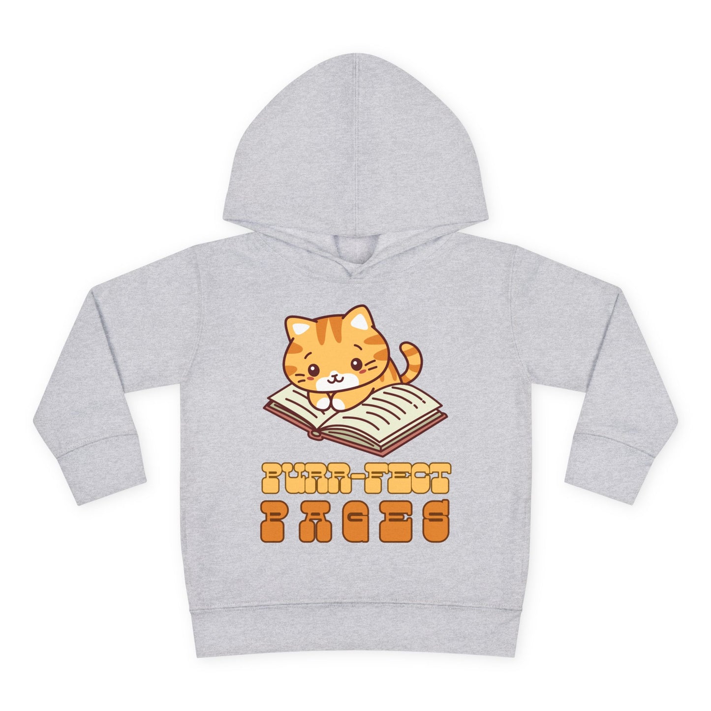Toddler Purr-fect Pages Hoodie โ Cute Reading Cat Design