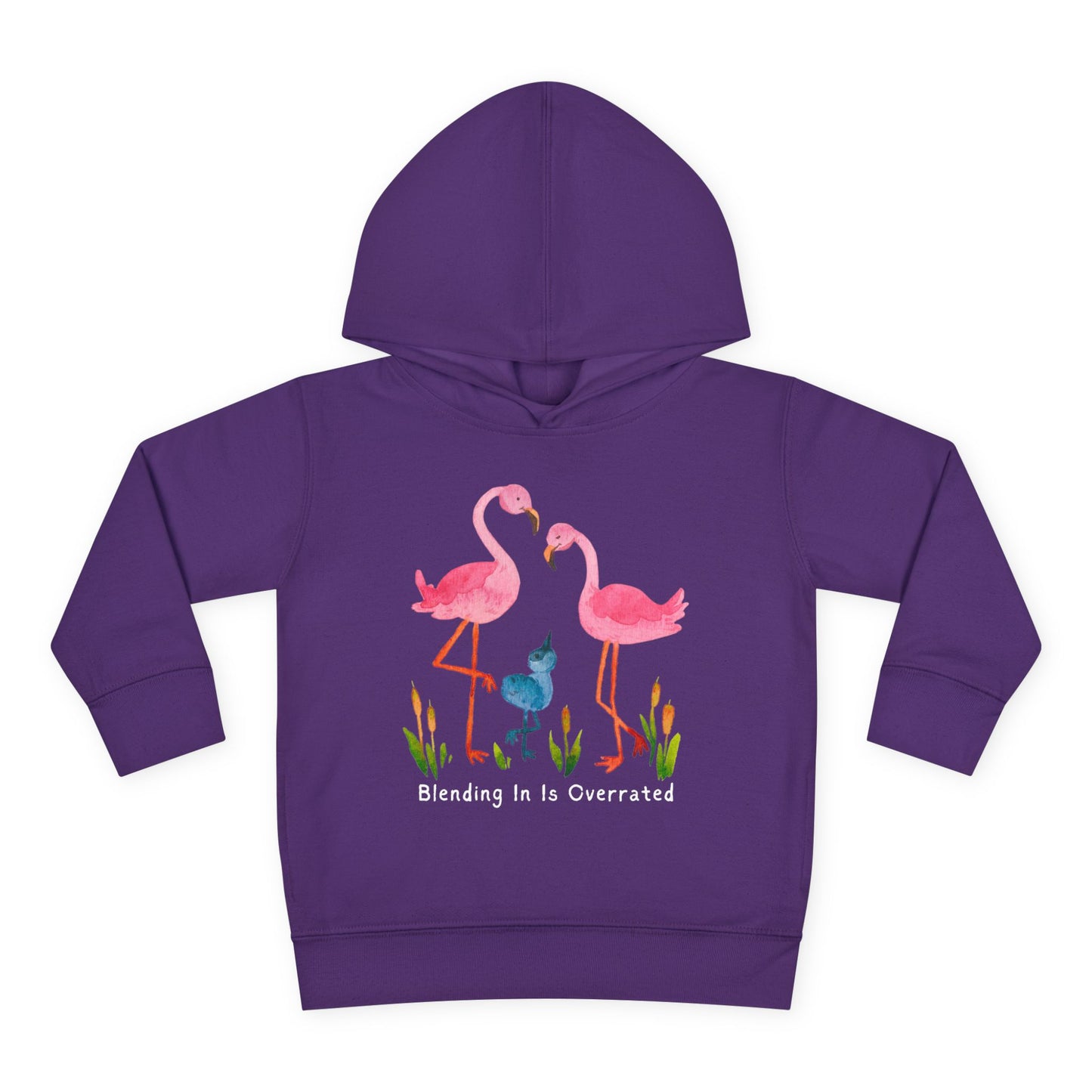 Toddler Blending In Is Overrated Hoodie – Unique Flamingo Family Design