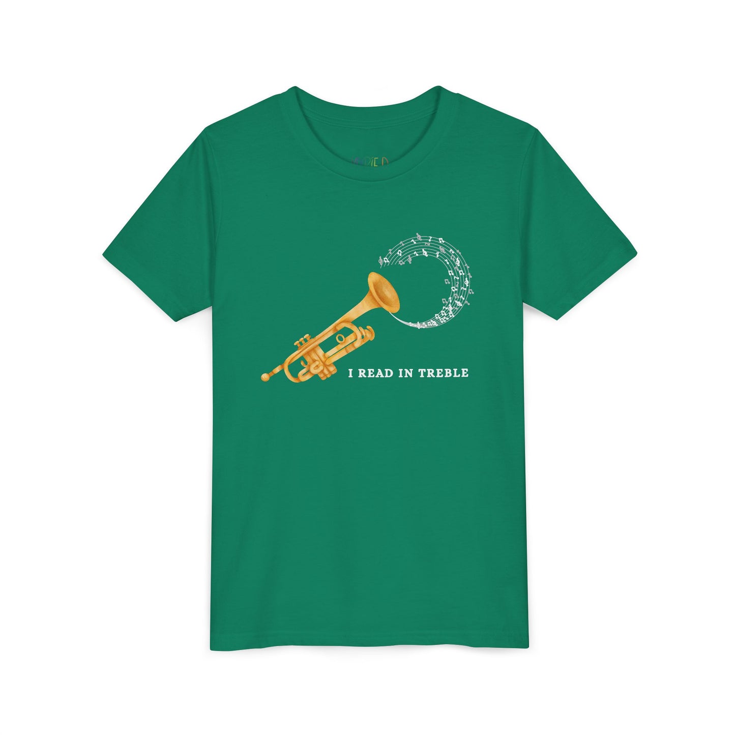 Youth I Read in Treble Tee โ Musical Pun Shirt for Bookish Band Kids
