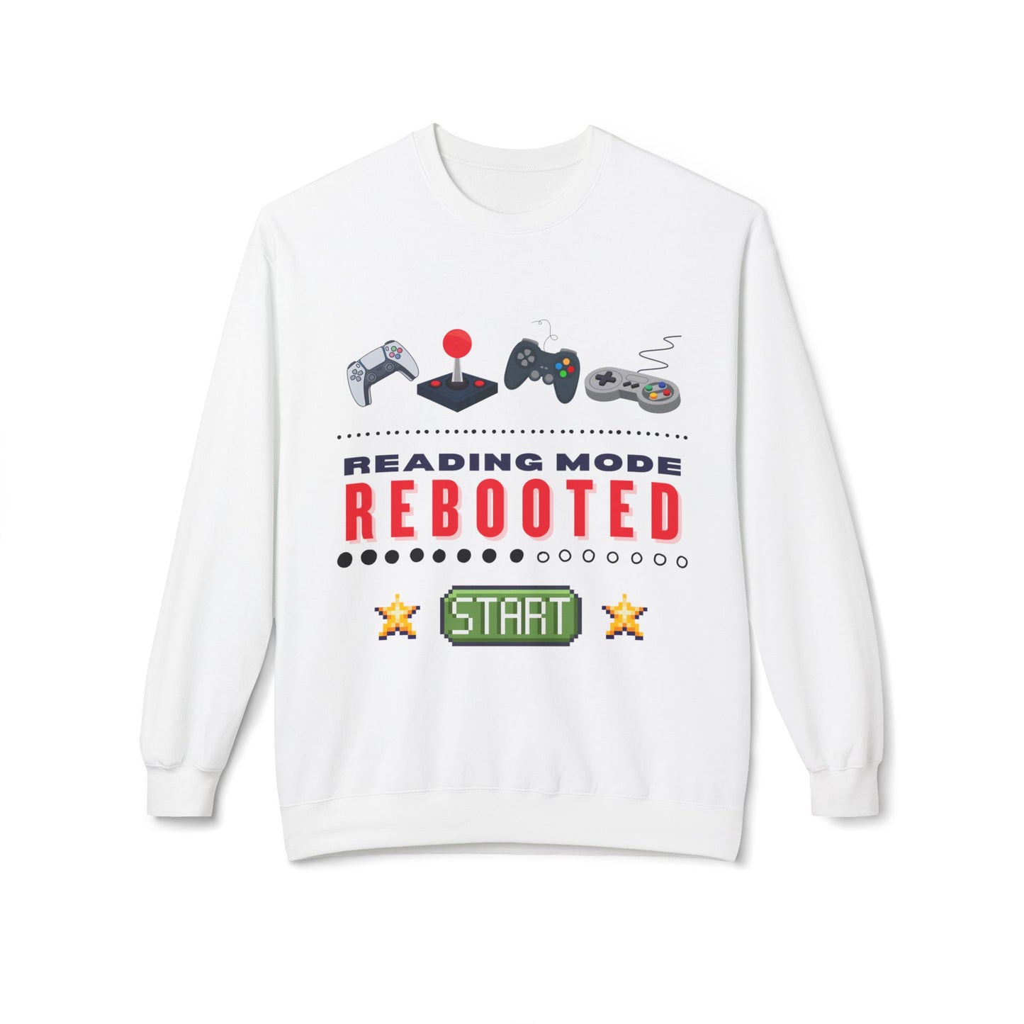 Teen/Adult Unisex Reading Mode Rebooted Sweatshirt – Gamer-Inspired Motivation for Readers