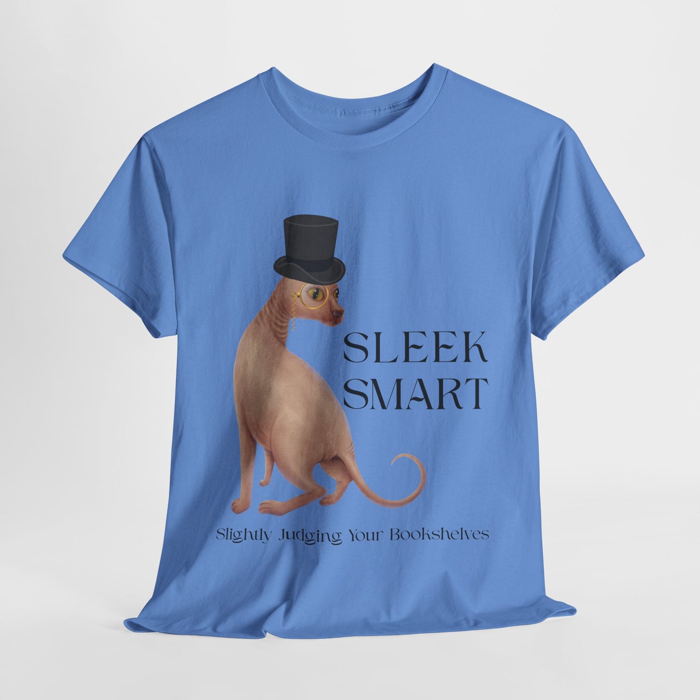 Teen/Adult Unisex Sleek Smart Tee β For Bookish Minds with Feline Taste