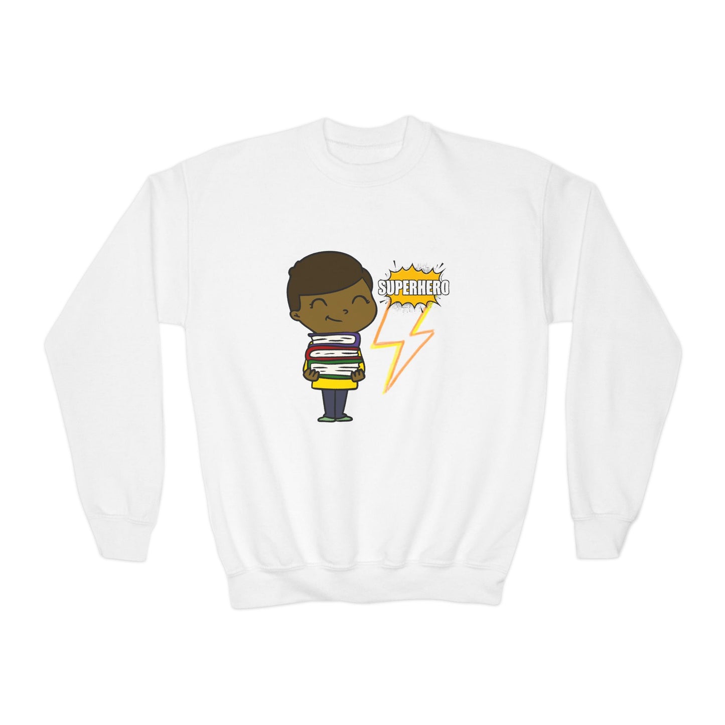 Youth Book Superhero Sweatshirt – Powered by Reading!