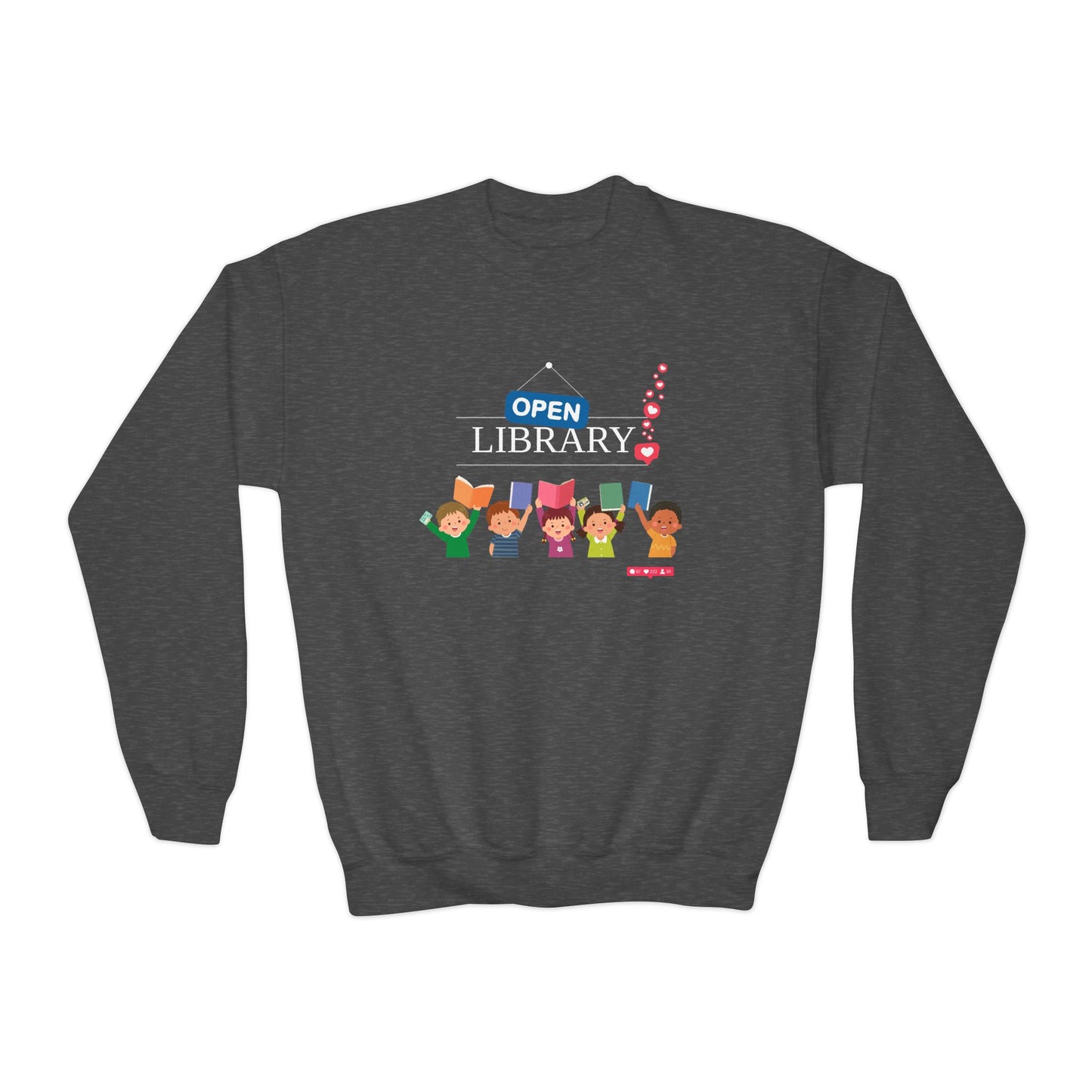 Youth Open Library Sweatshirt β Readers Welcome!