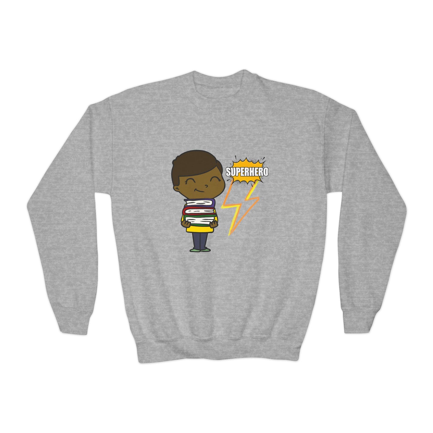 Youth Book Superhero Sweatshirt – Powered by Reading!