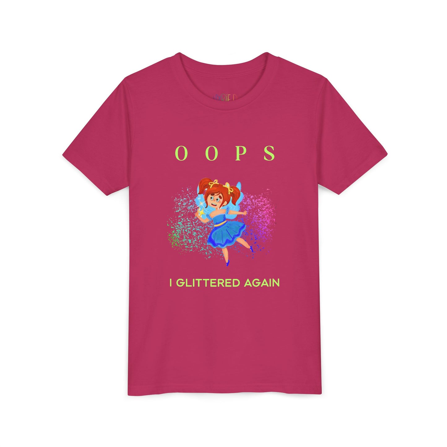 Youth Oops I Glittered Again Tee – Sparkle Happens!