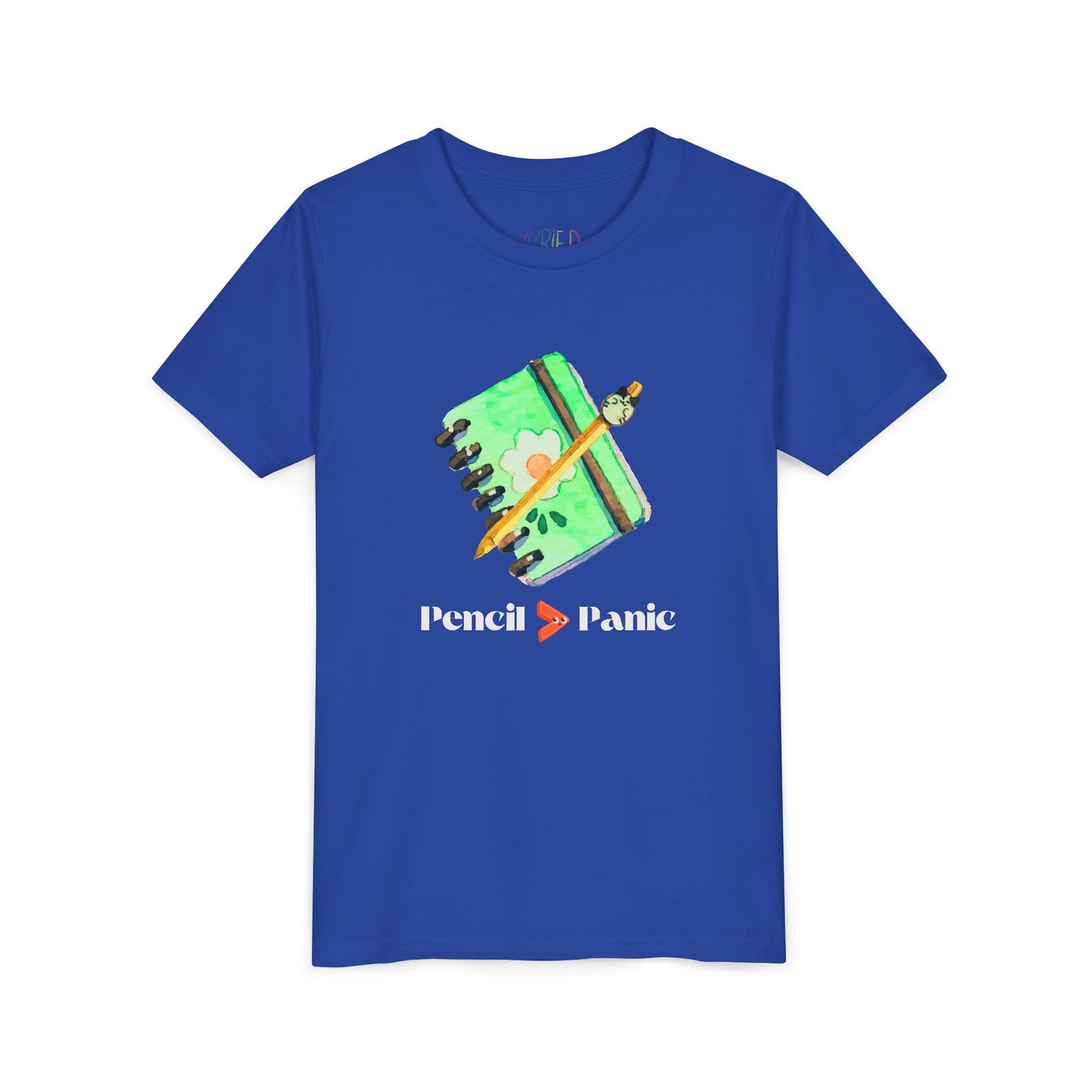 Youth Pencil Beats Panic Tee – Empower Young Writers with Confidence & Creativity