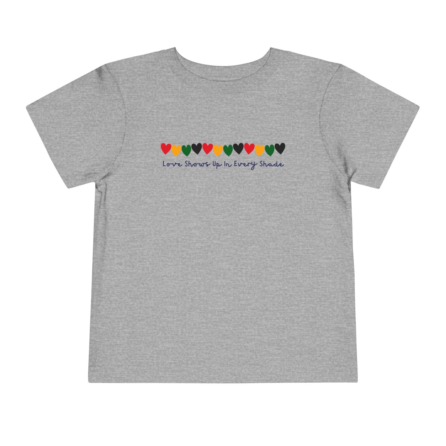 Toddler Love in Every Shade Tee – Inclusive Heart Shirt for Little Ones