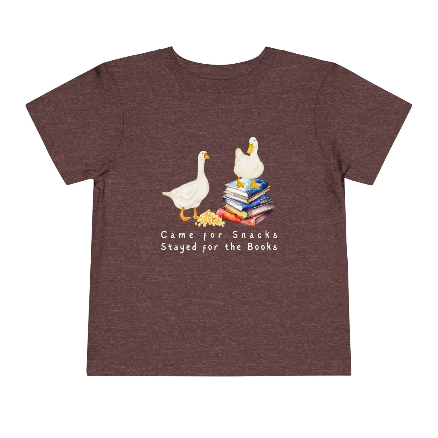 Toddler Came for Snacks Tee β Funny Book Lover Shirt for Kids