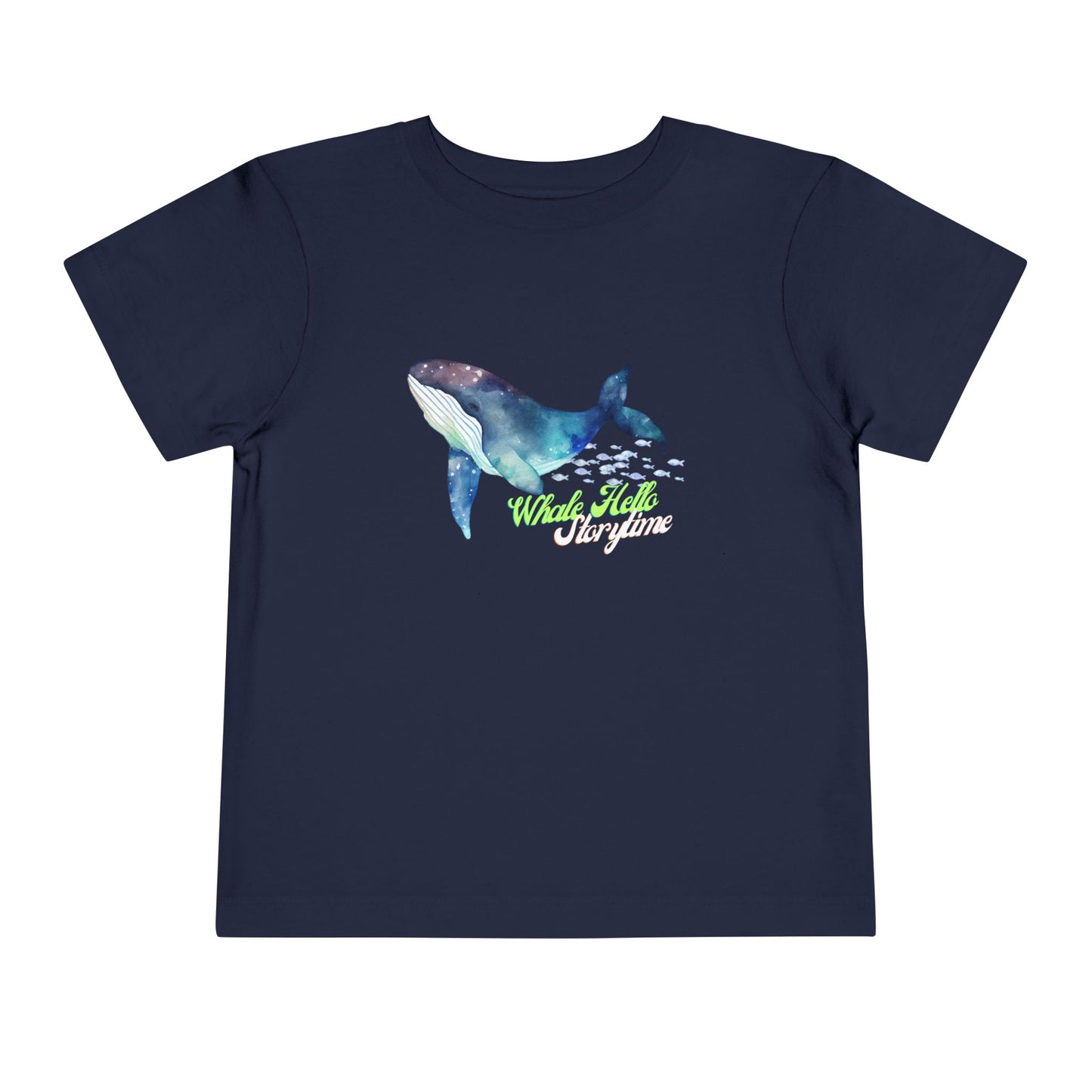 Toddler Whale Hello Storytime Tee β Cosmic Whale Shirt for Readers & Dreamers