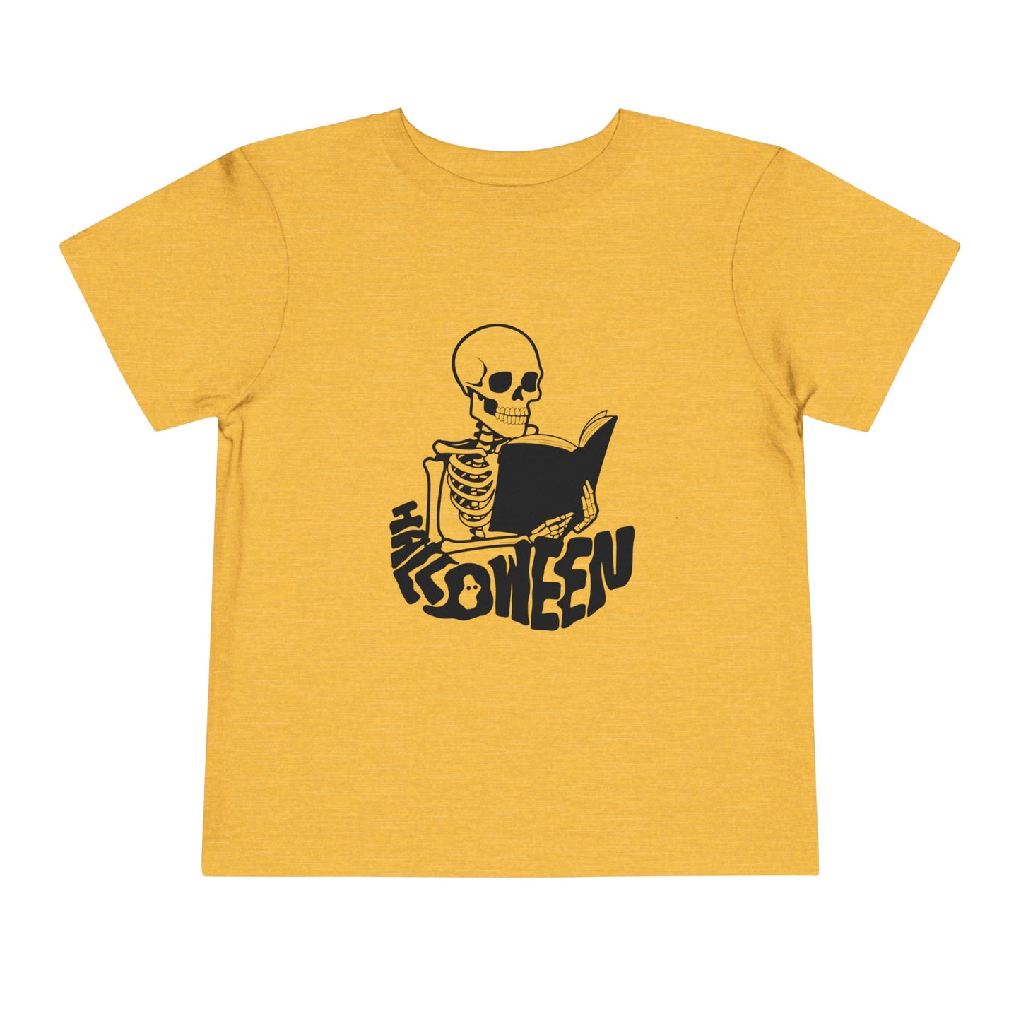 Toddler Halloween Reading Tee – Spooky Skeleton Book Lover Shirt