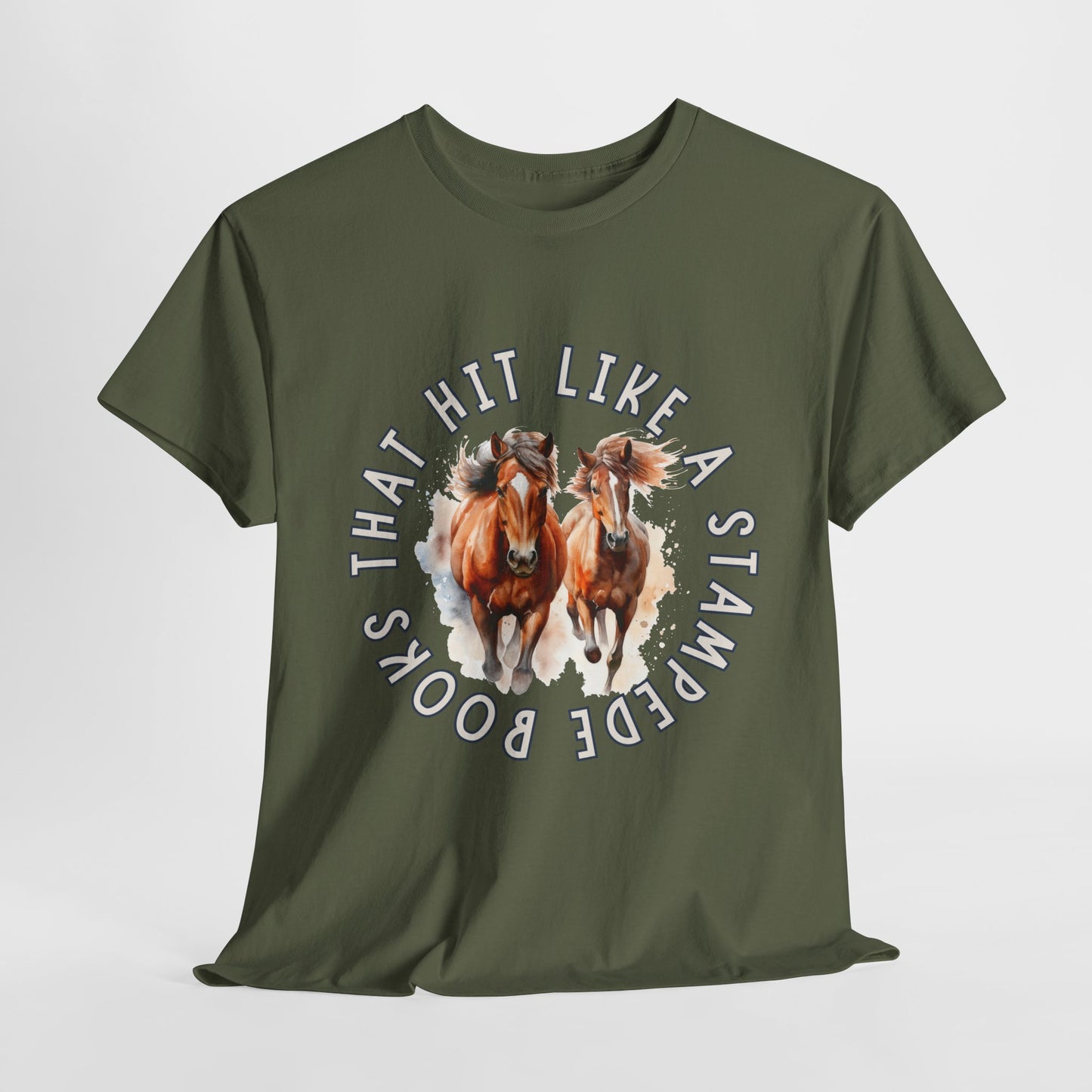Teen/Adult Unisex Tee β Books That Hit Like a Stampede