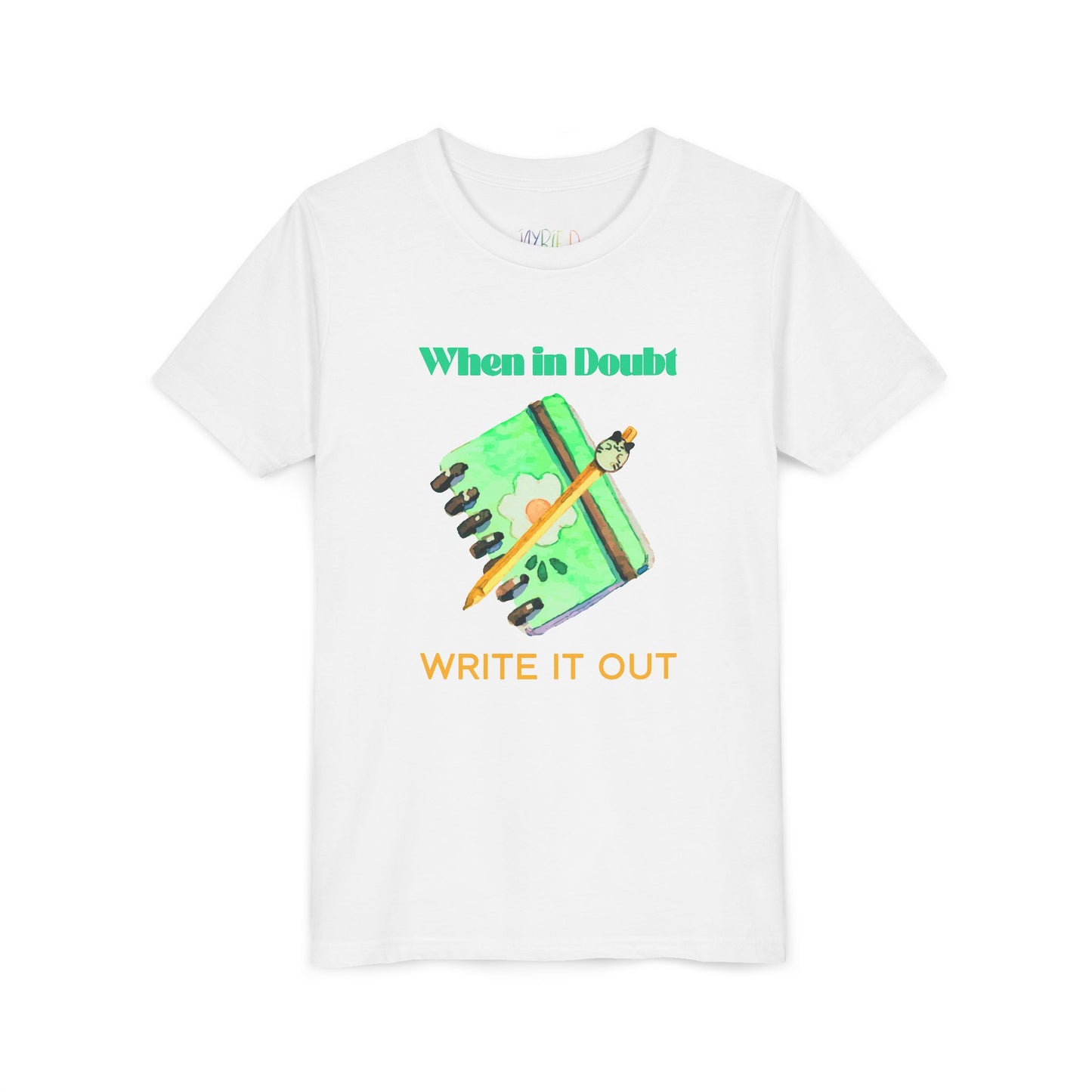 Youth Write It Out Tee – Creative Coping Shirt for Thoughtful Kids, Journal Lovers & Budding Authors