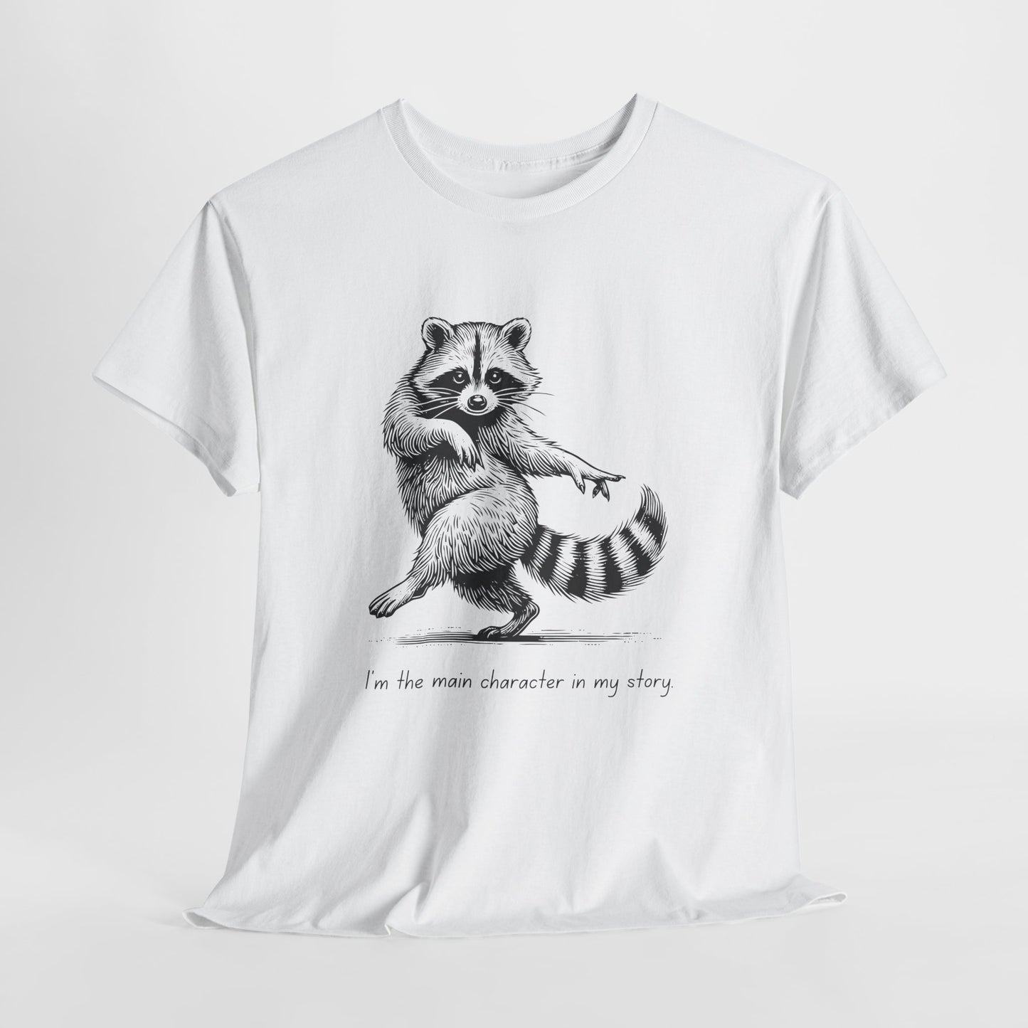 Teen/Adult Unisex Main Character Raccoon Tee – Starring: Me