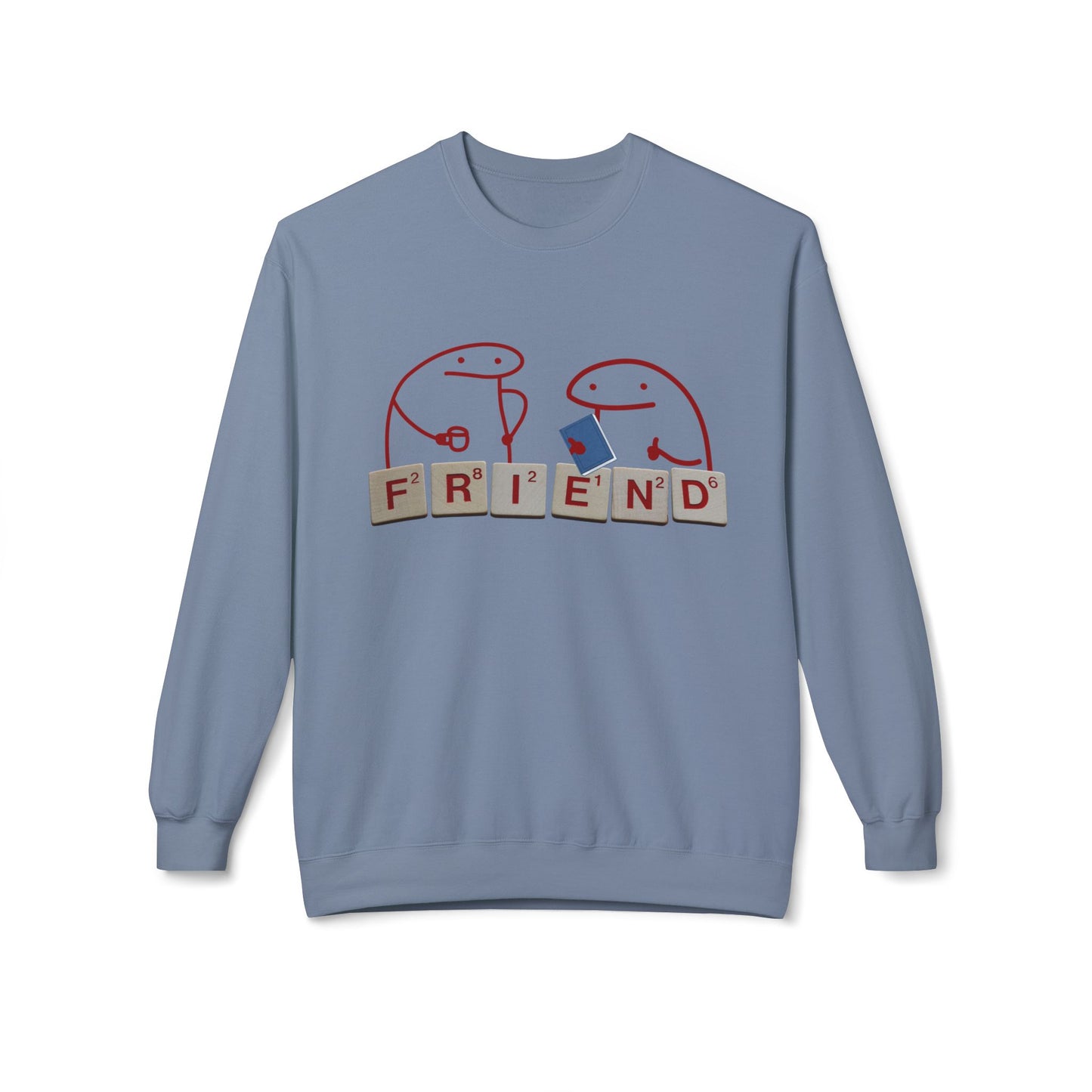Teen/Adult Unisex Friend Sweatshirt β Wholesome Design Celebrating Kindness and Connection