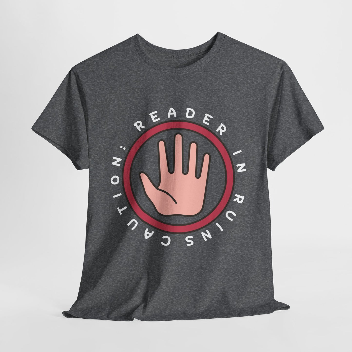 Teen/Adult Unisex Tee β Caution: Reader in Ruins