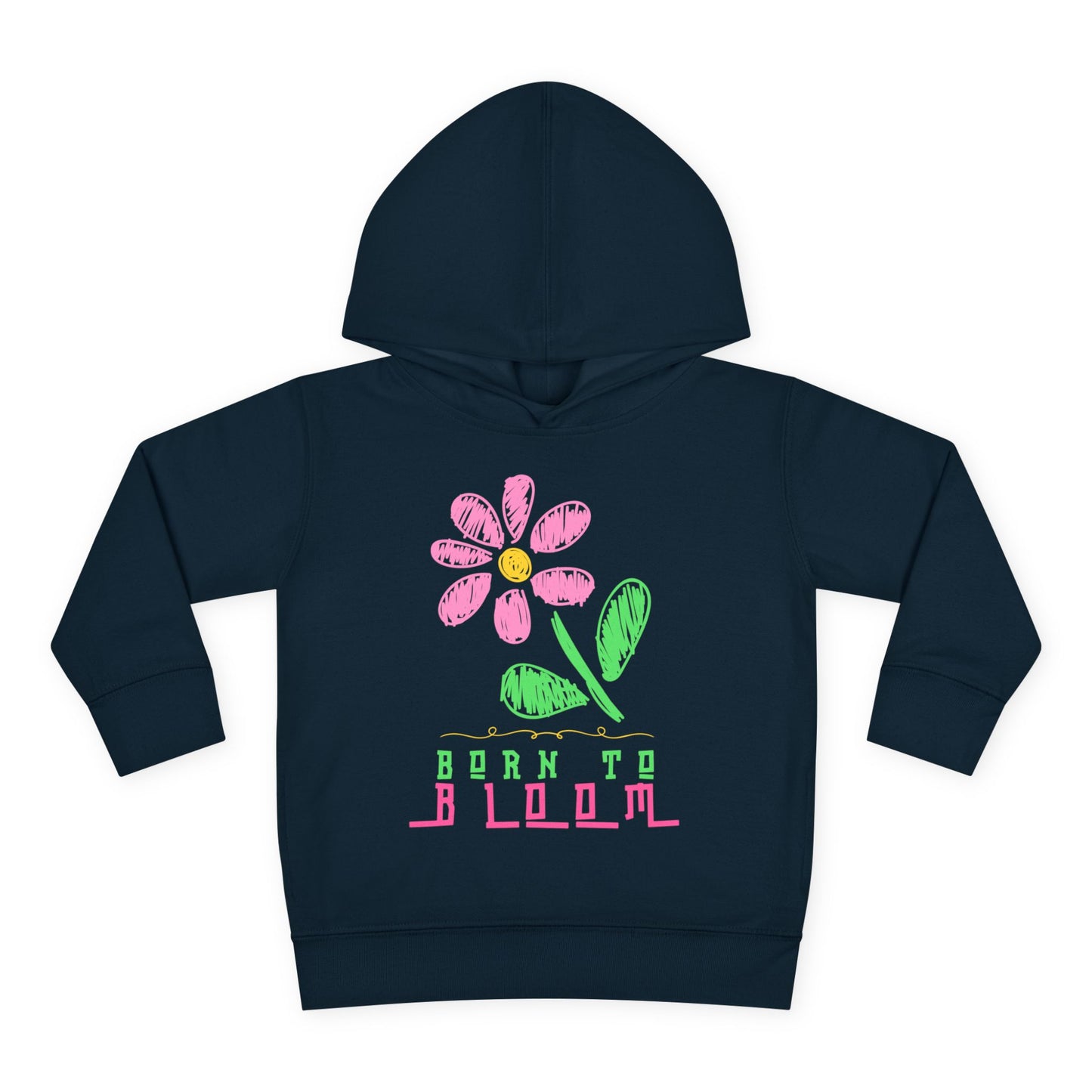 Toddler Born to Bloom Hoodie – Bright Flower Design