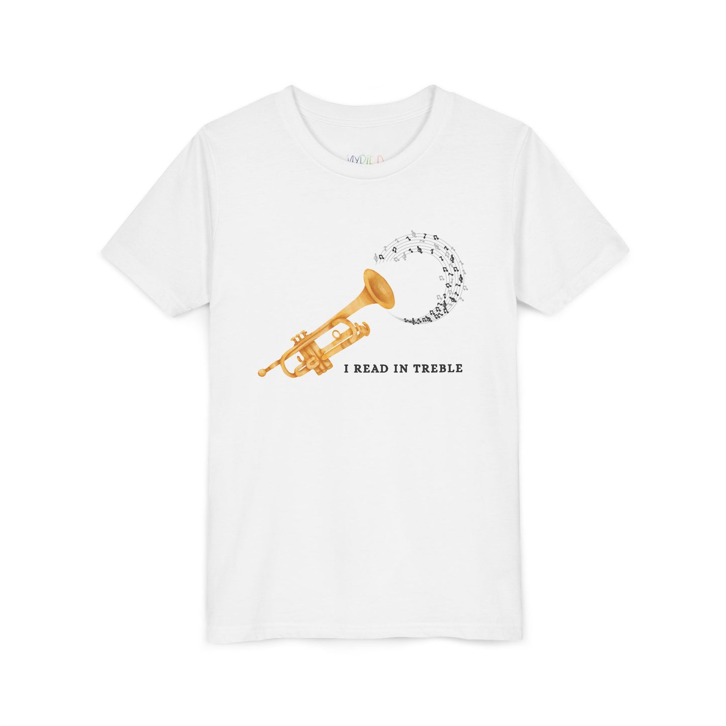 Youth I Read in Treble Tee โ Musical Pun Shirt for Bookish Band Kids