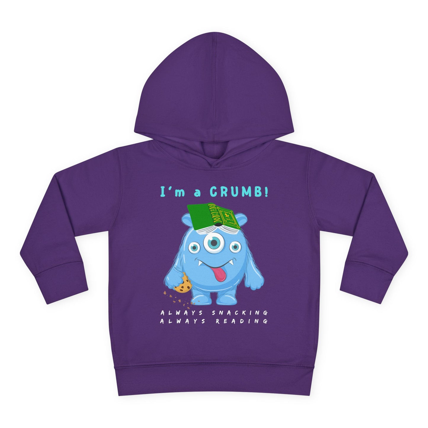 Toddler I’m a Crumb Hoodie – Snack-Loving Monster Reader Design