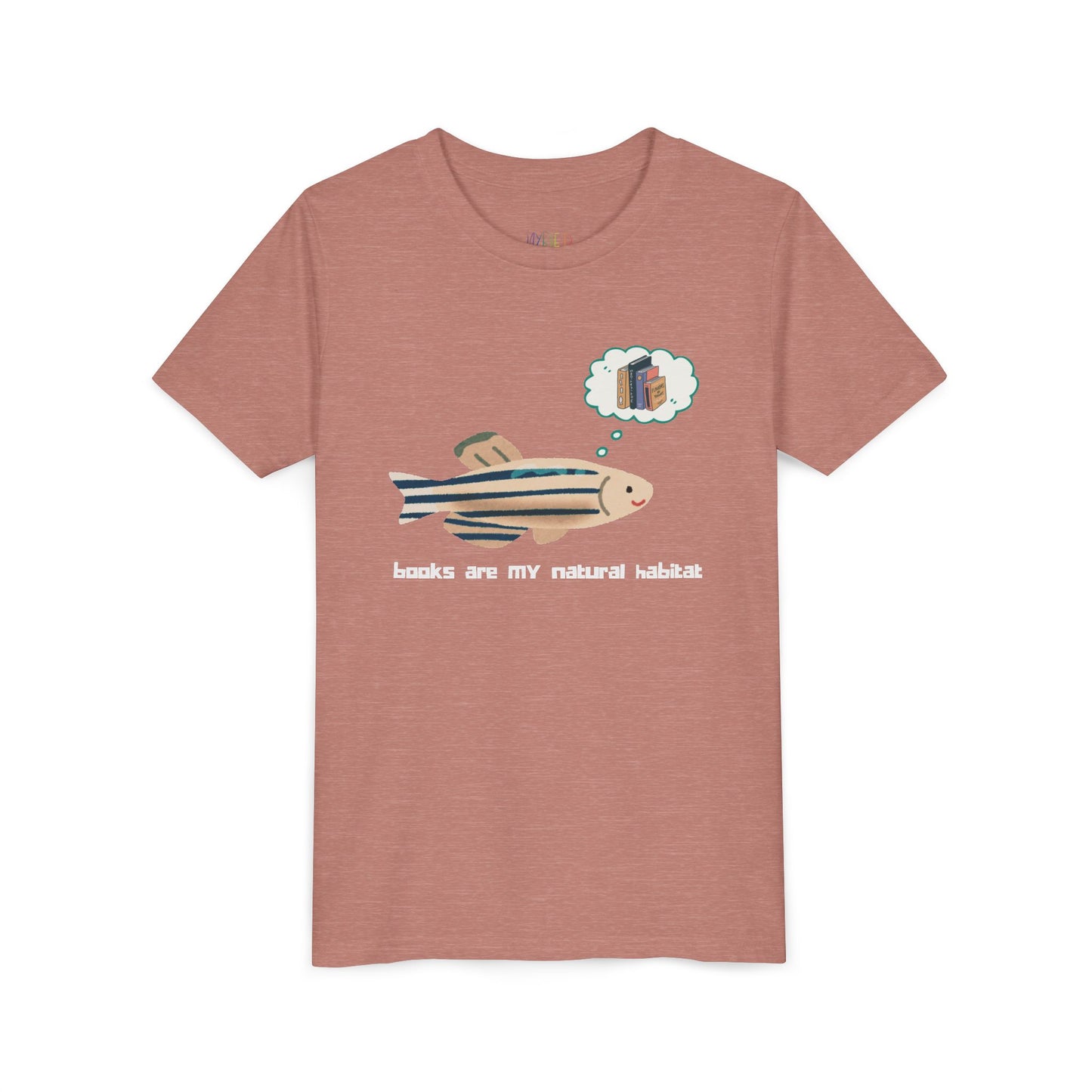Youth Books Are My Natural Habitat Tee – Perfect for Young Bookworms, A playful design for deep-diving readers