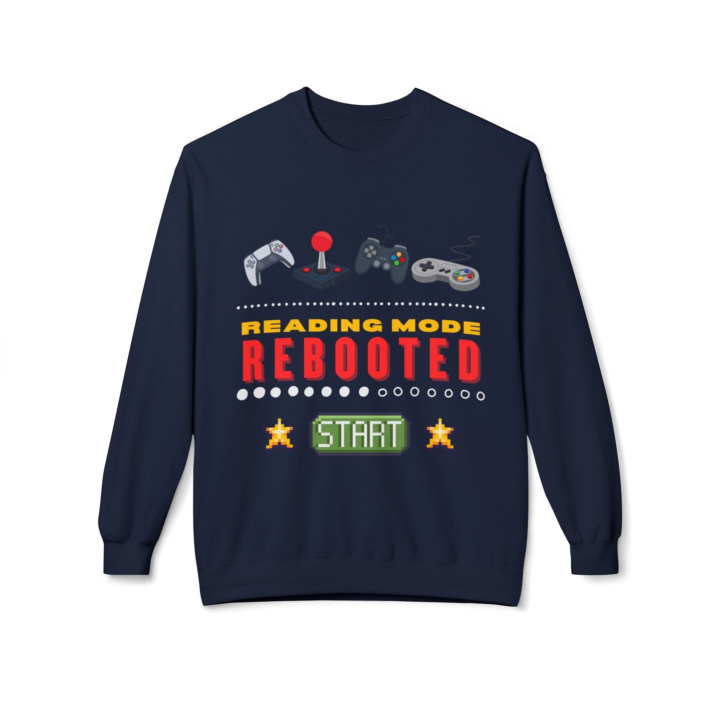 Teen/Adult Unisex Reading Mode Rebooted Sweatshirt – Gamer-Inspired Motivation for Readers